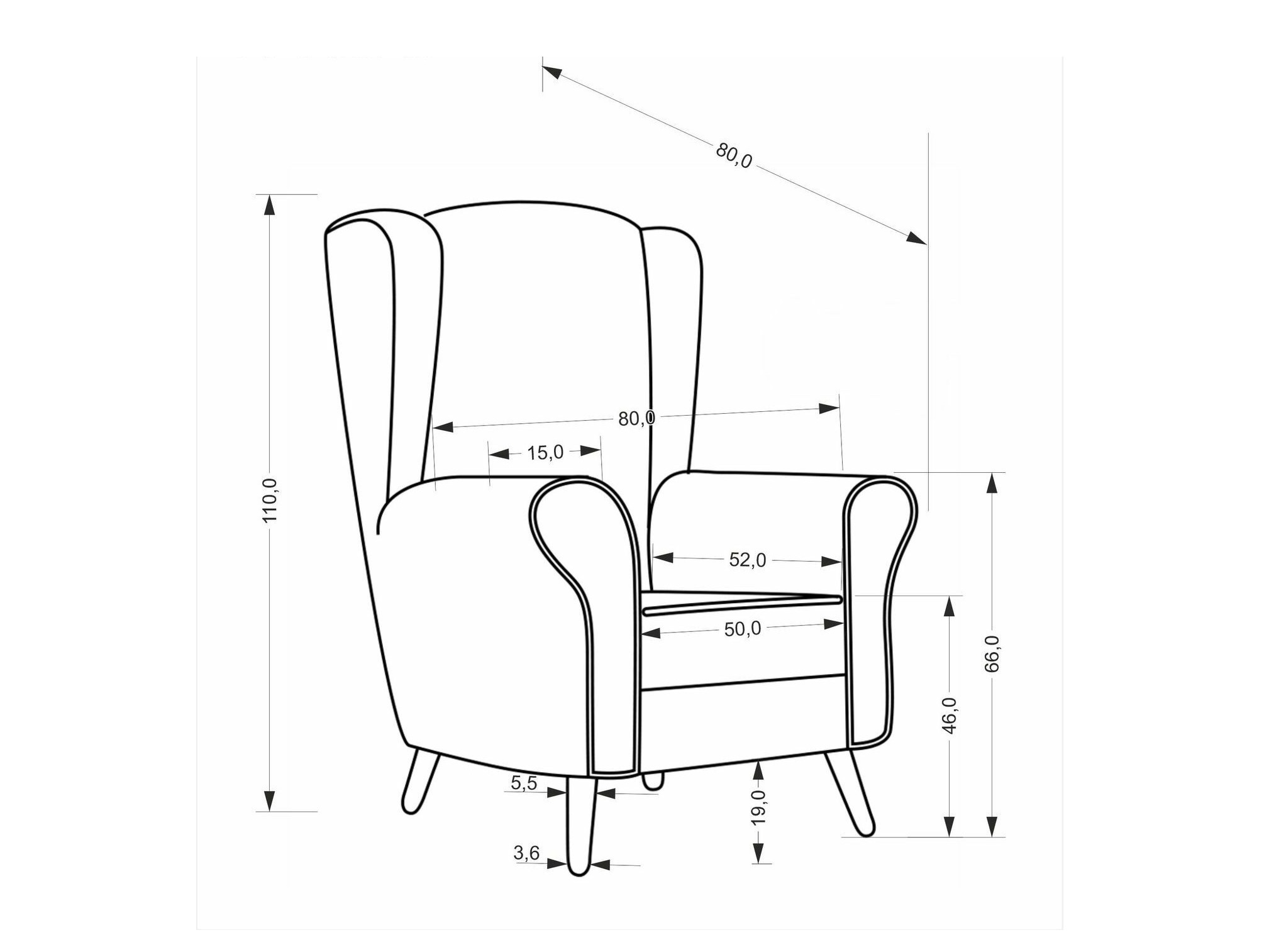 Fauteuil Houston 1929 (Grijs)