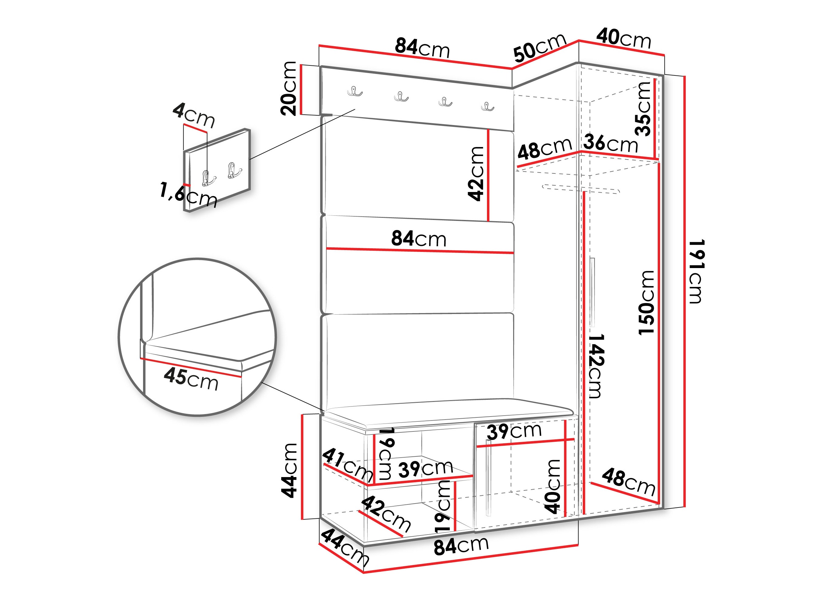 Gangmeubelset Hartford 525 (Artisan eiken)