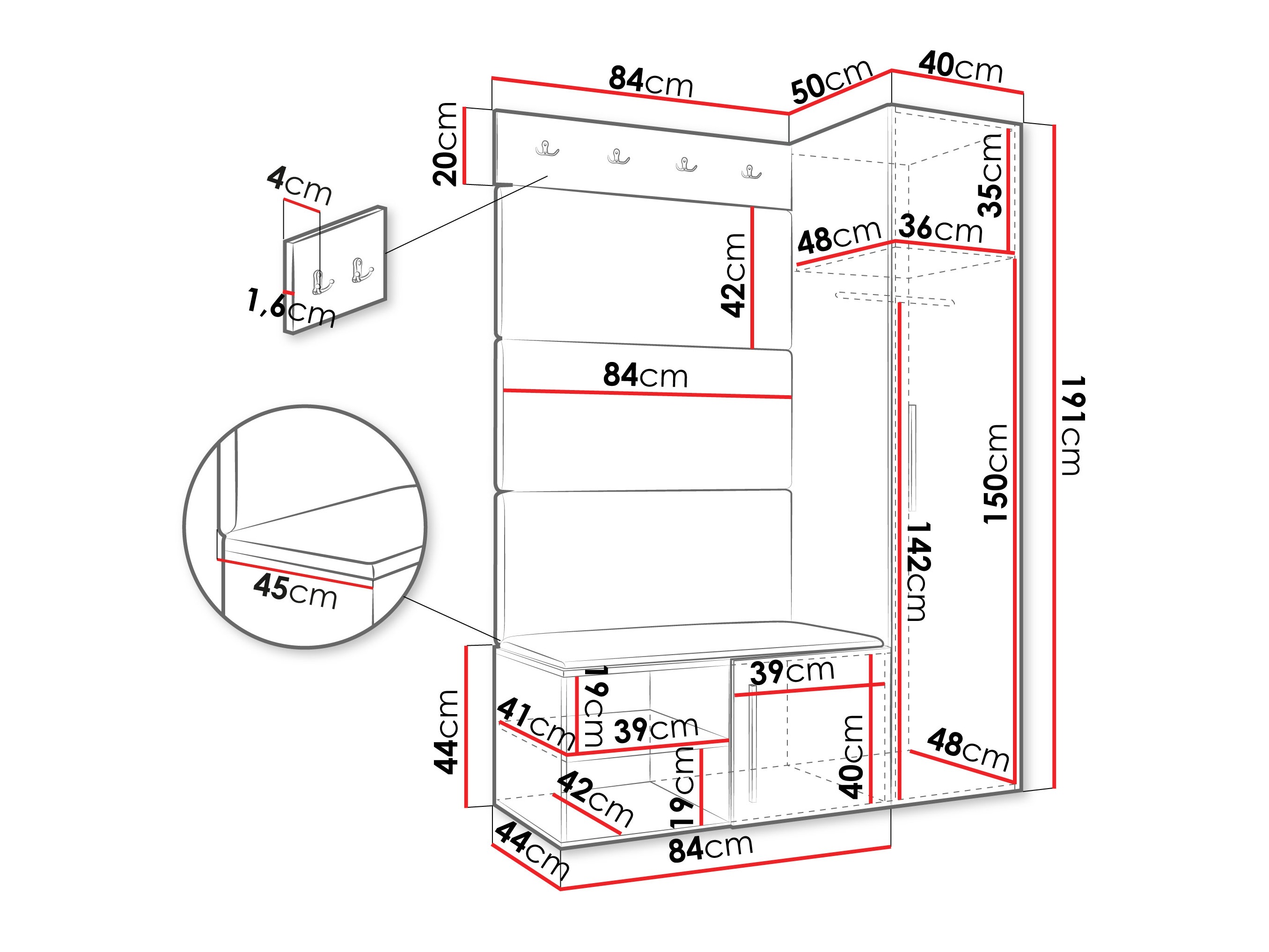 Gangmeubelset Hartford 525 (Artisan eiken)