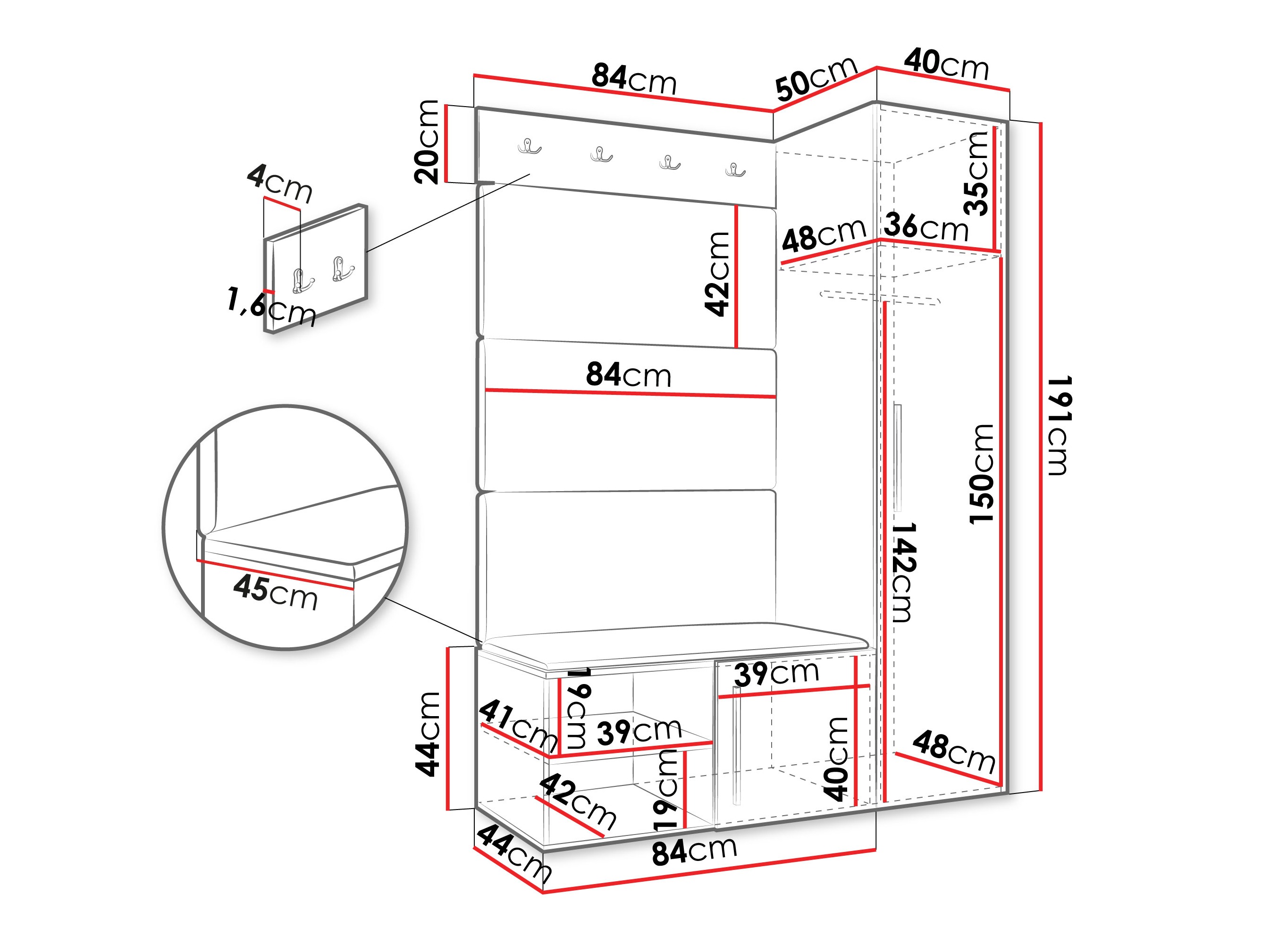 Gangmeubelset Hartford 525 (Artisan eiken)