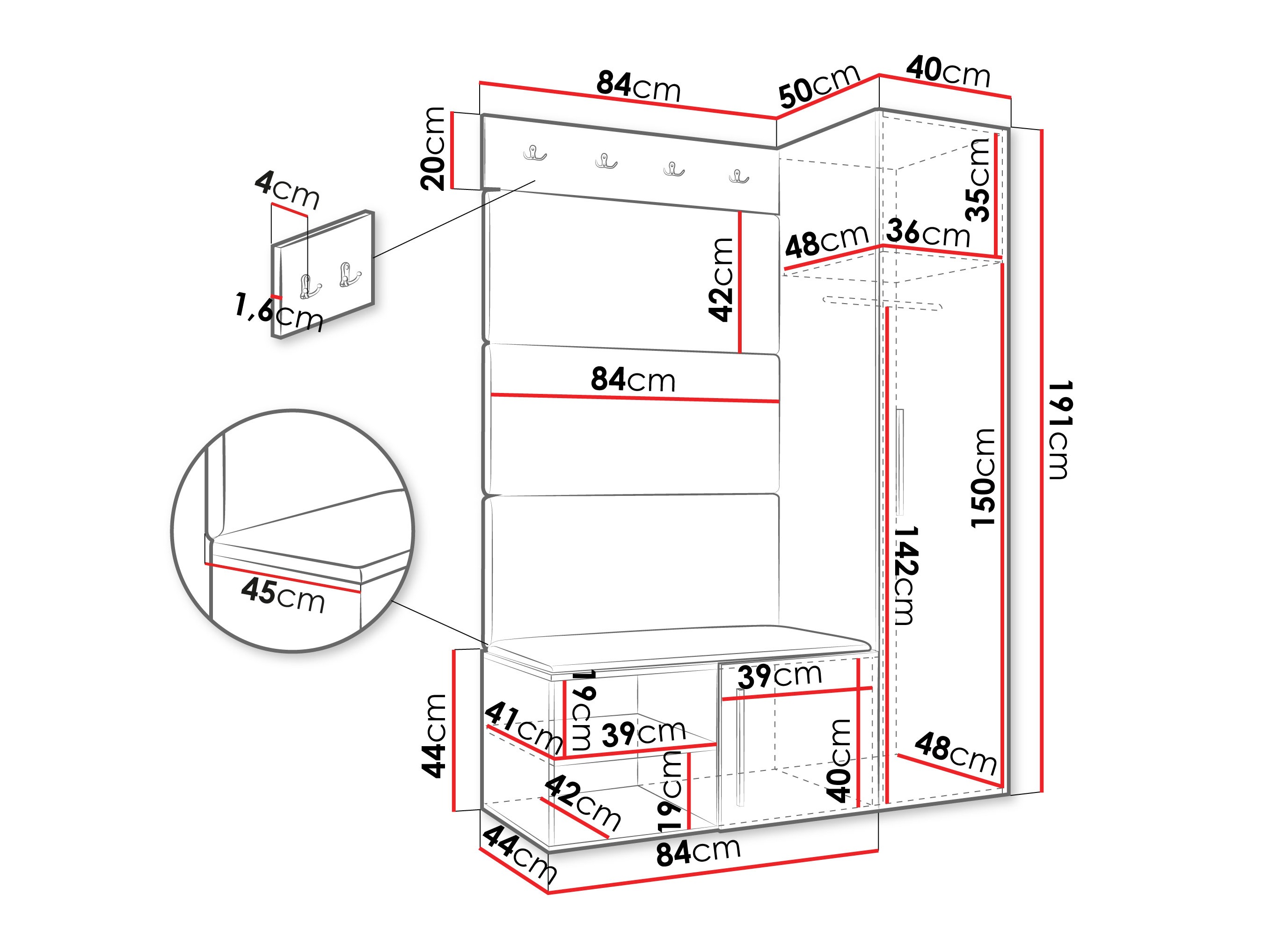 Gangmeubelset Hartford 525 (Artisan eiken)
