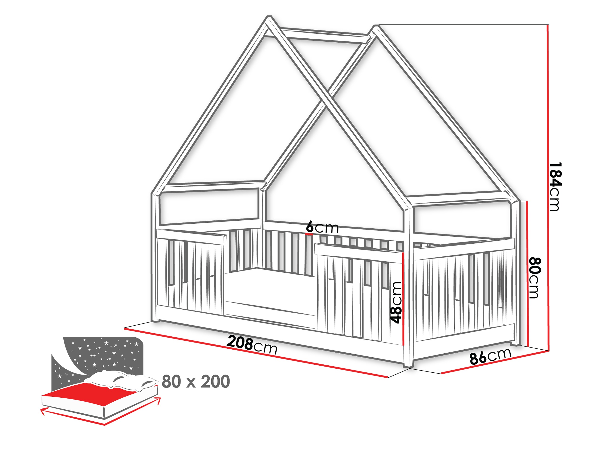 Bed Vista 114 (Kasjmier)
