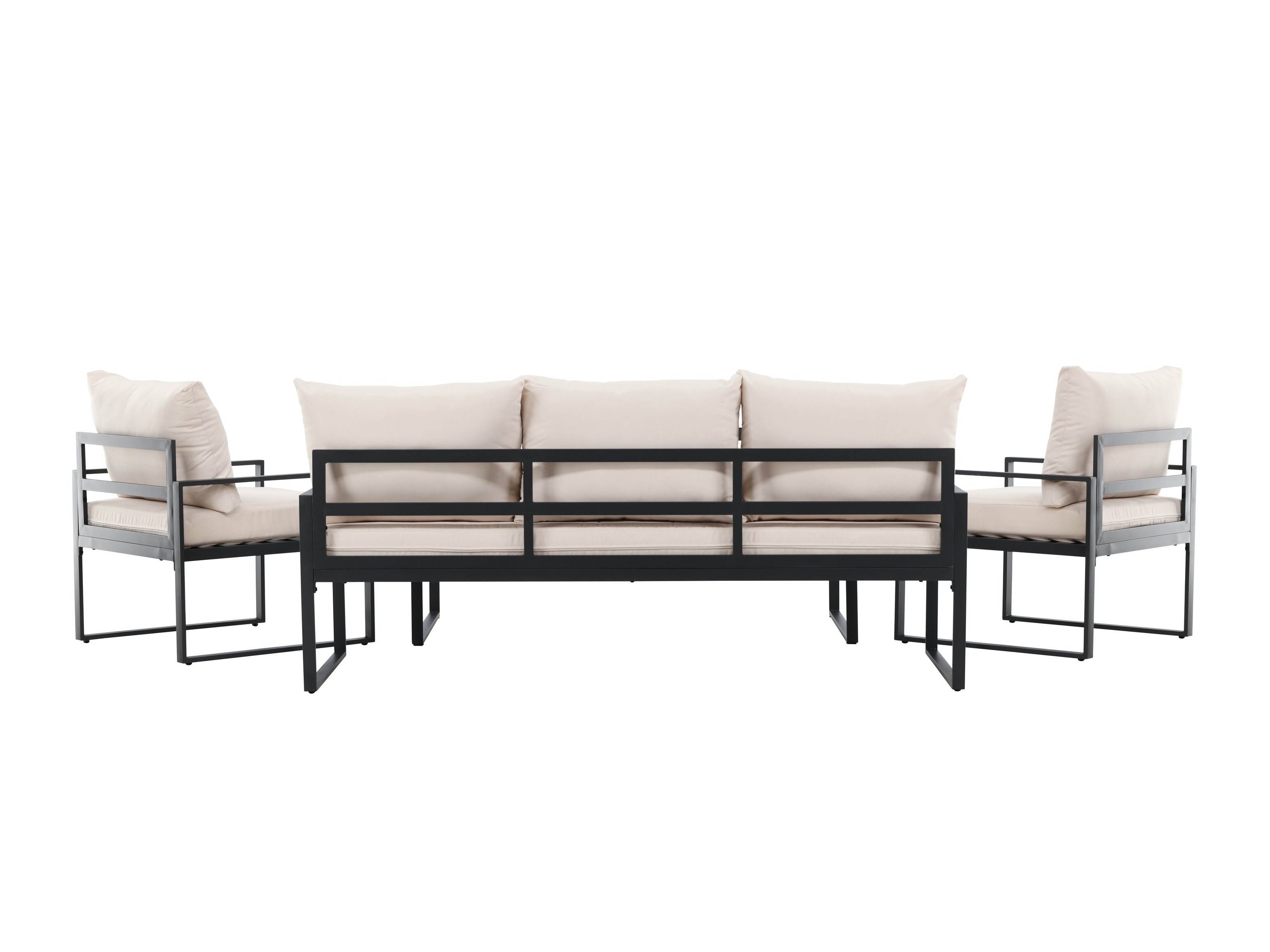 Buiten meubilair set Dallas 4733 (Zwart + Beige)