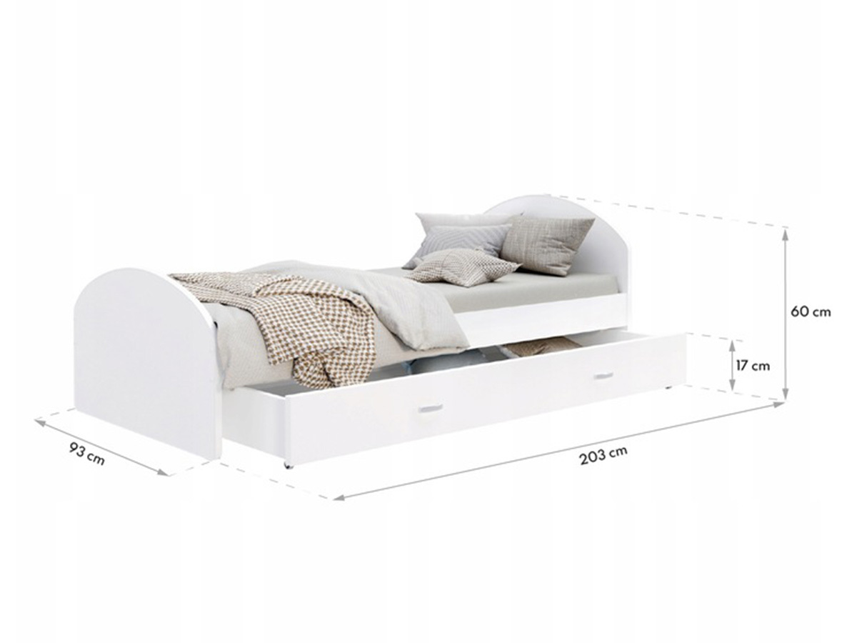 Bed Aurora 177 (Wit + Roze)