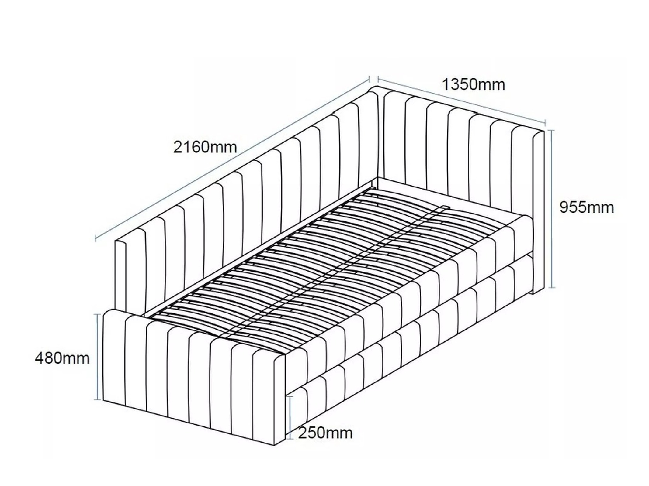 Bed Detroit 855 (Bluvel 40)