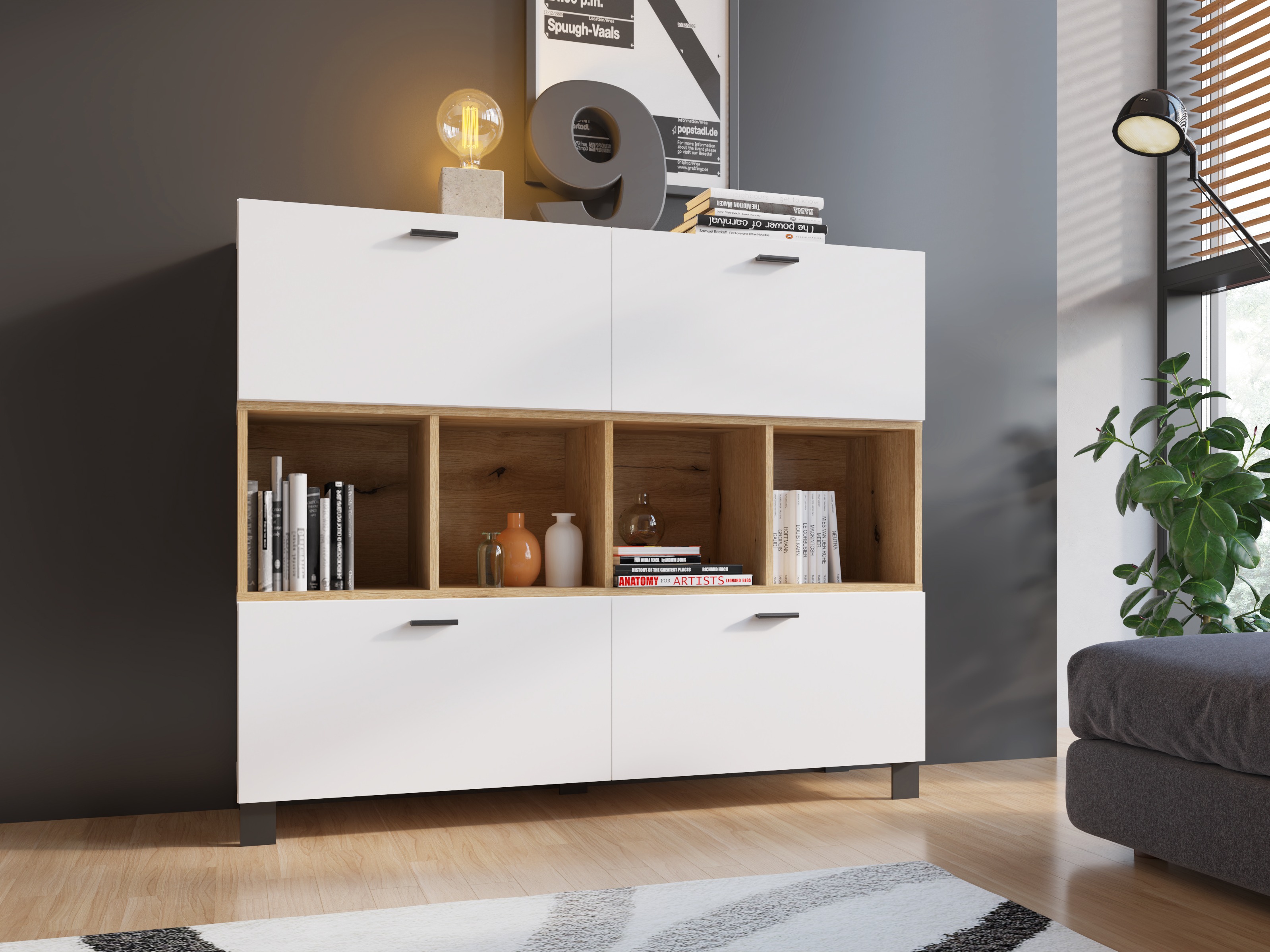 Boekenkast Virnolu 102 (Eiken)