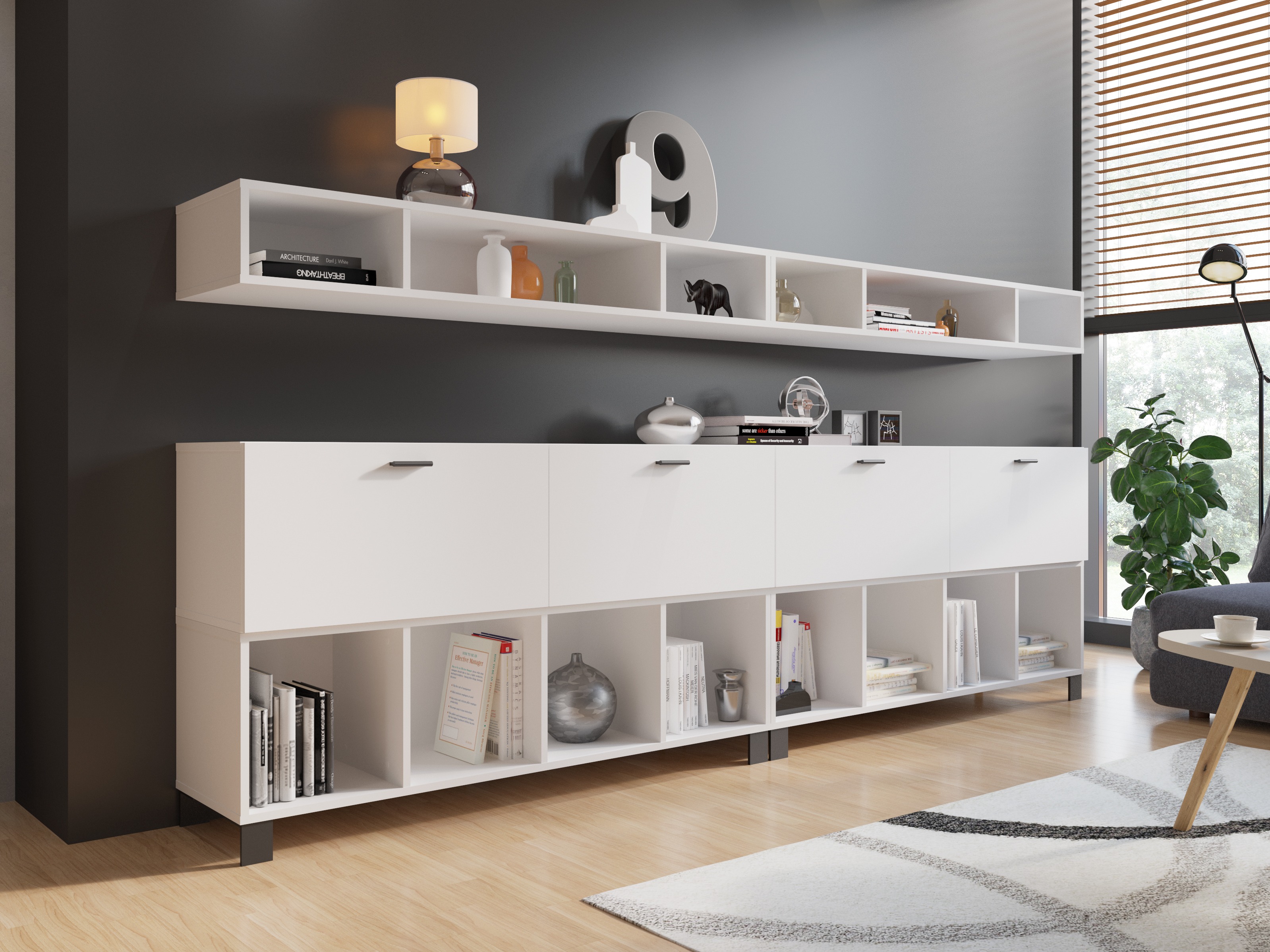 Boekenkast Virnolu 102 (Wit)