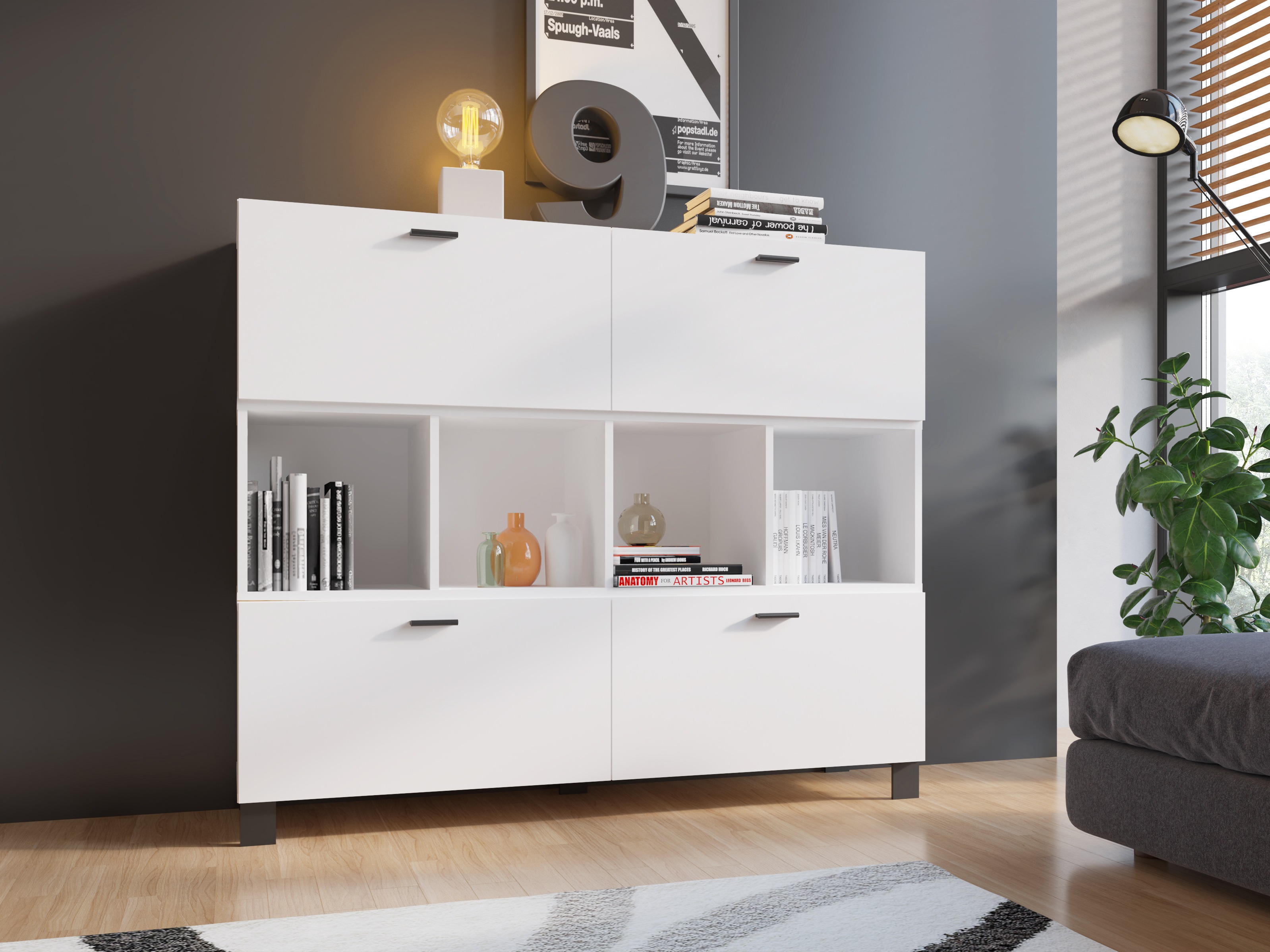 Boekenkast Virnolu 102 (Wit)