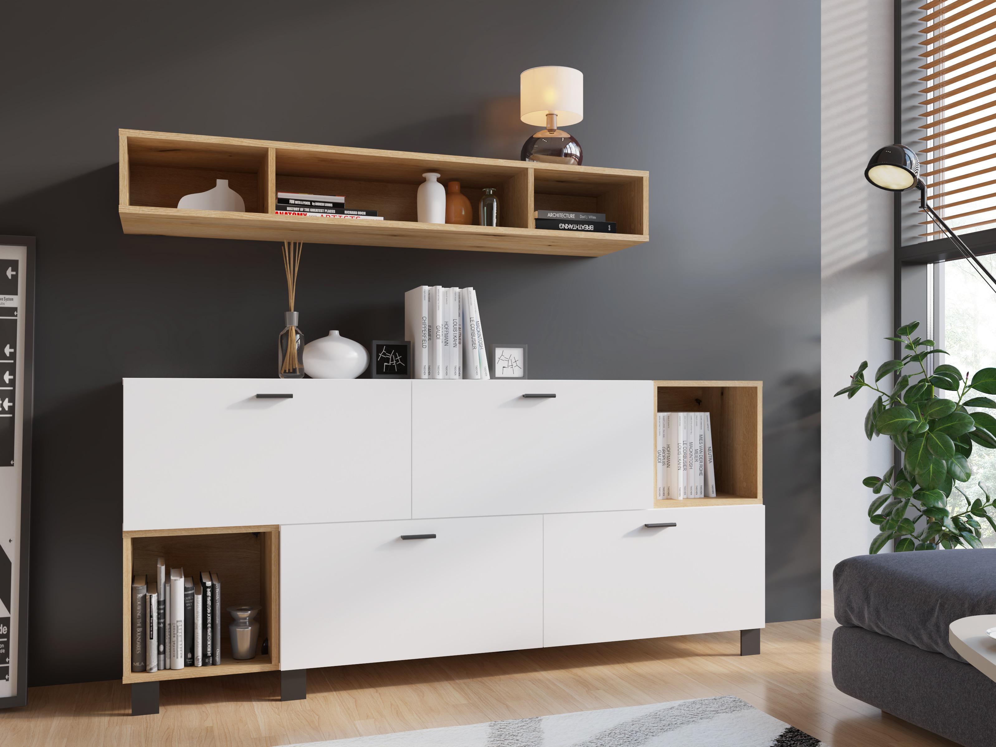 Wandplank Virnolu 100 (Eiken)