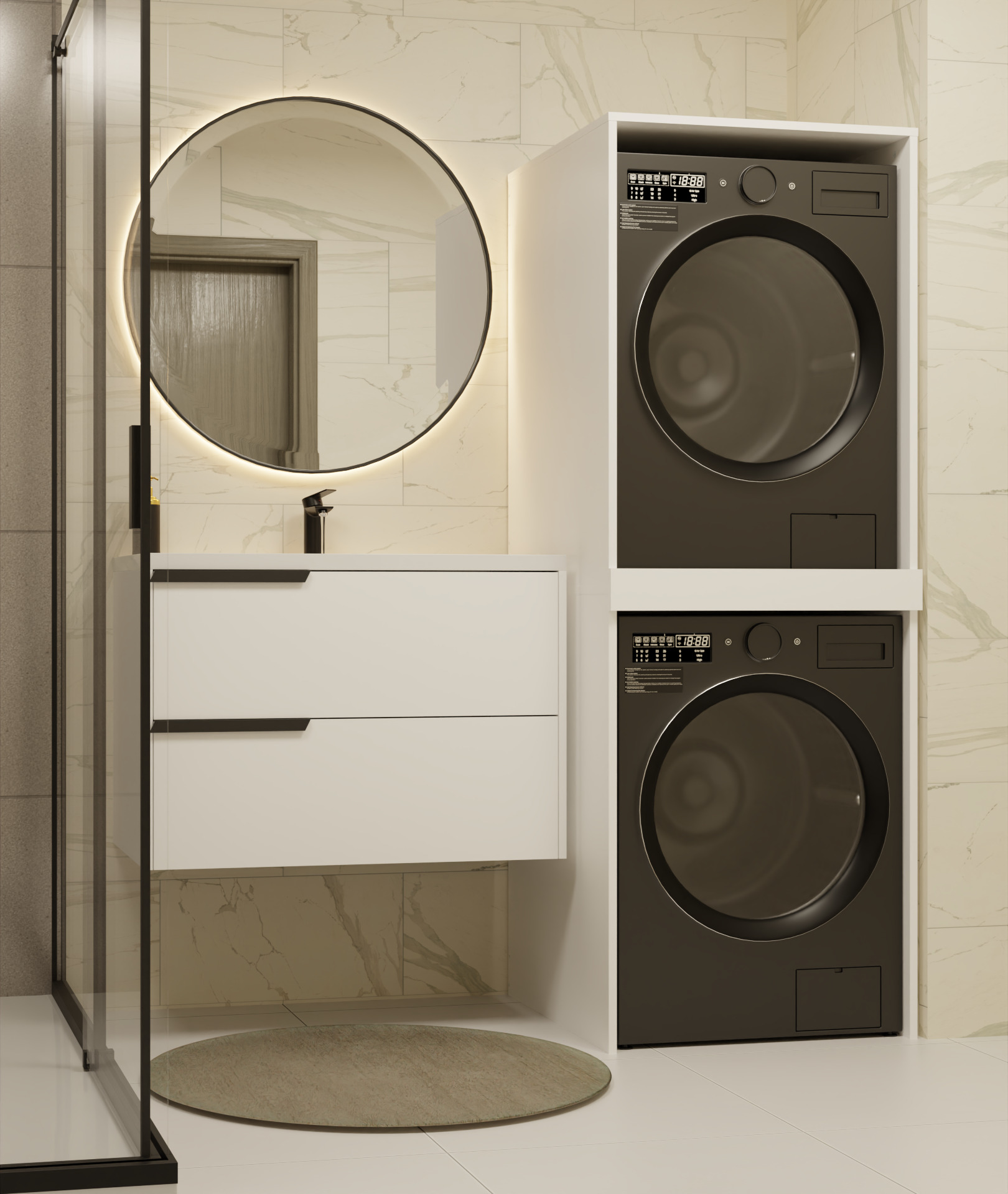 Plank voor de badkamer Balelbo 108 (Wit)