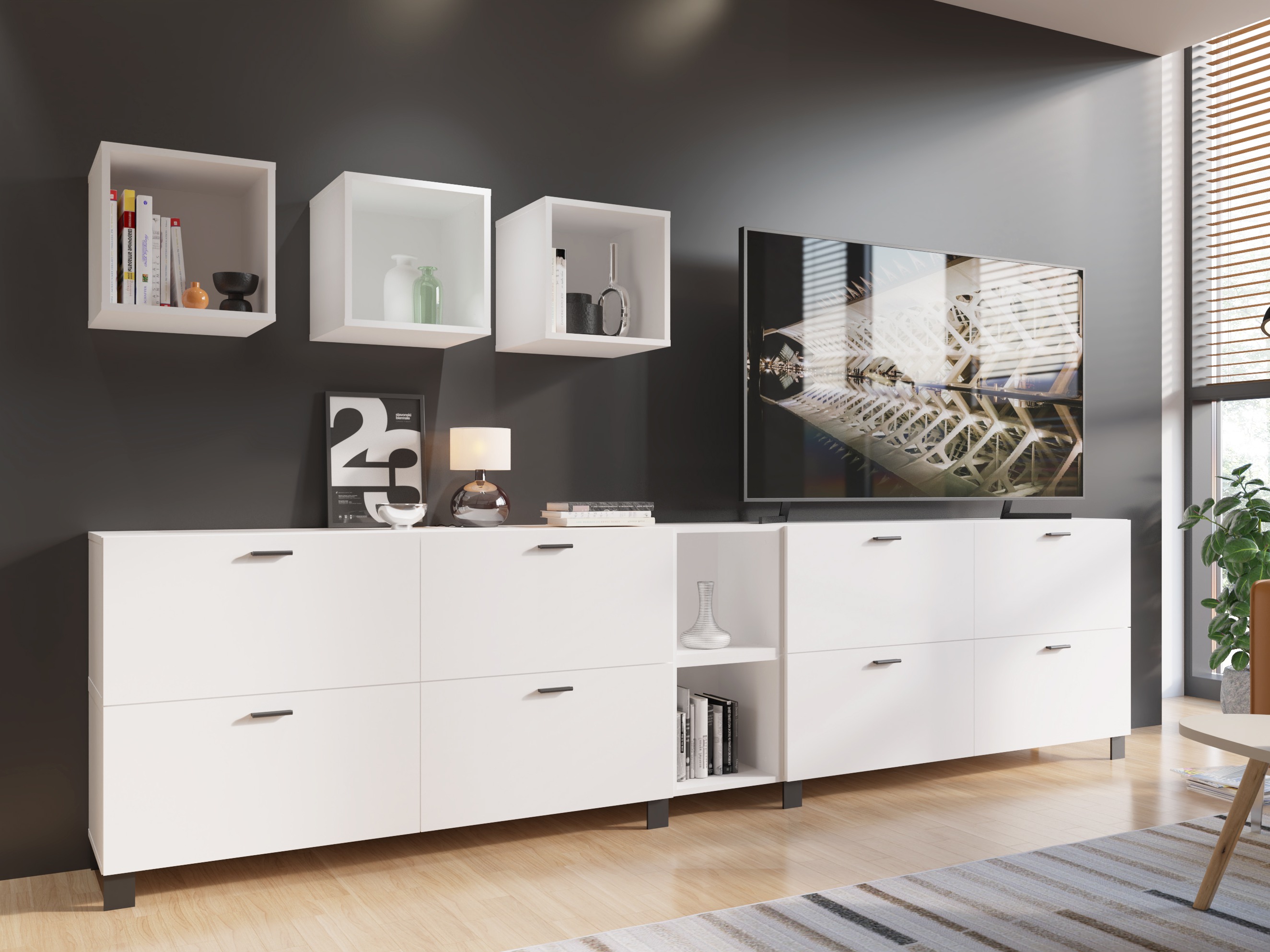 Woonkamerset Virnolu 110 (Wit)