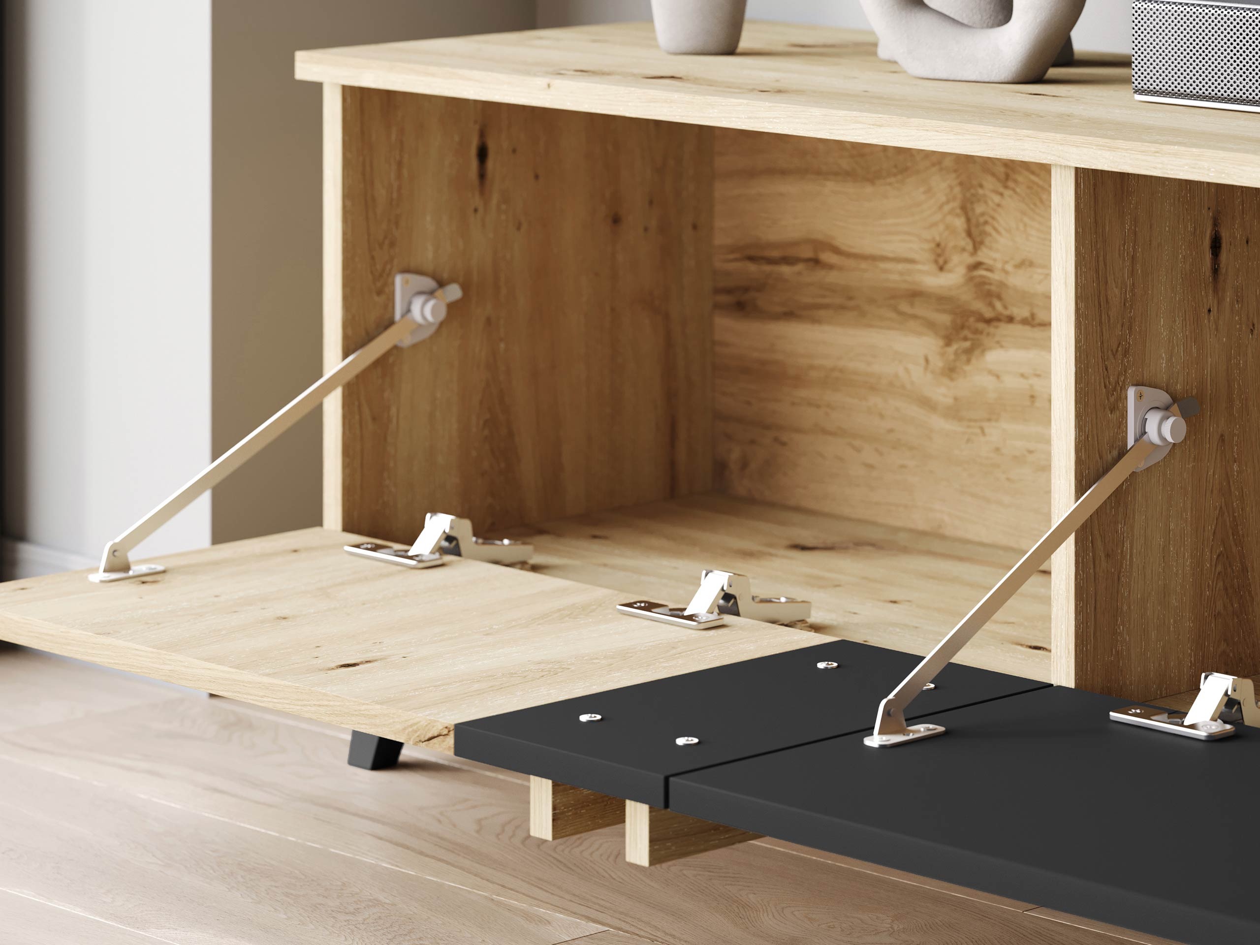 TV-meubel Temora 101 (Artisan eiken + Grafiet)