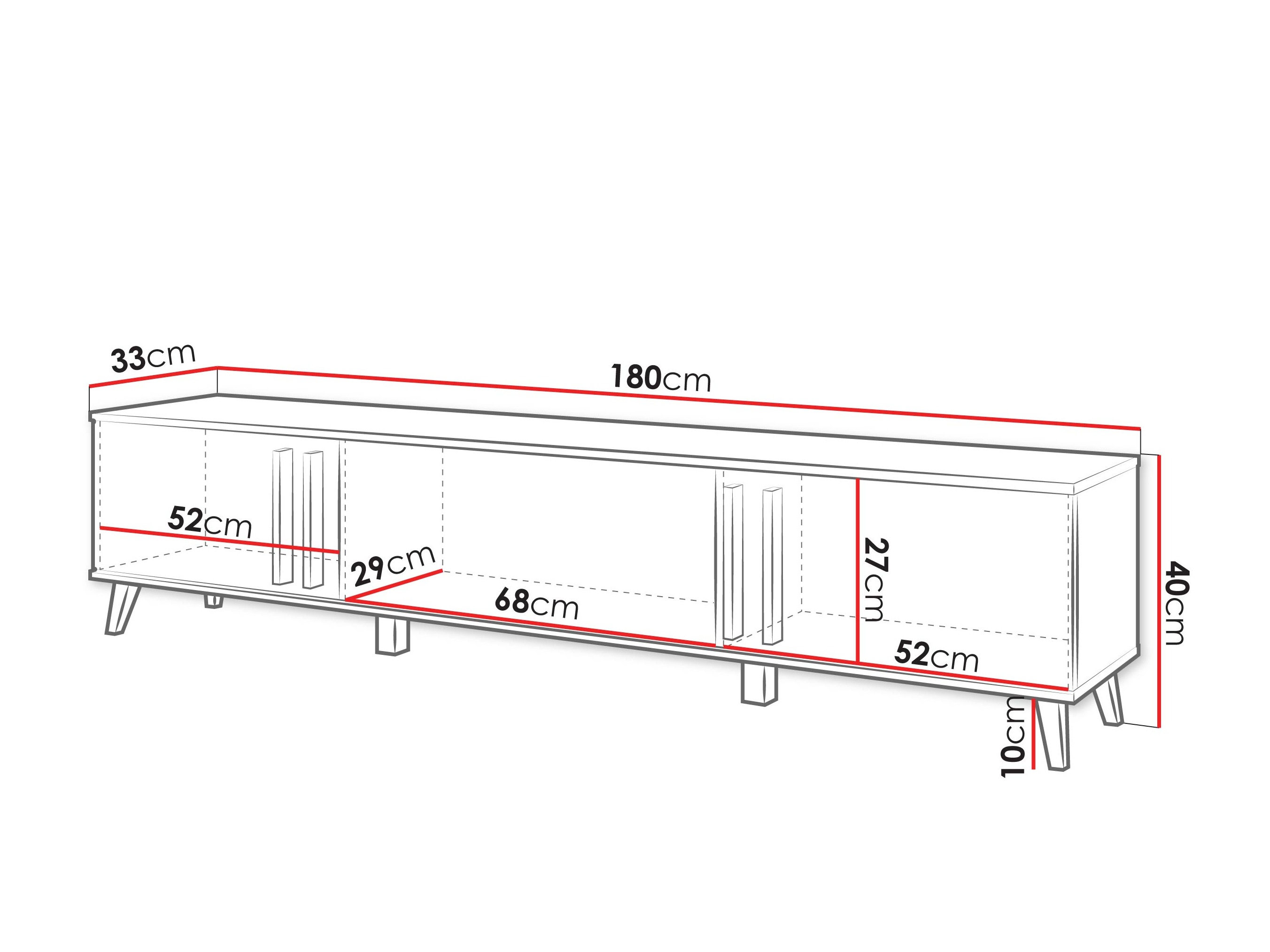 TV-meubel Temora 101 (Grafiet)