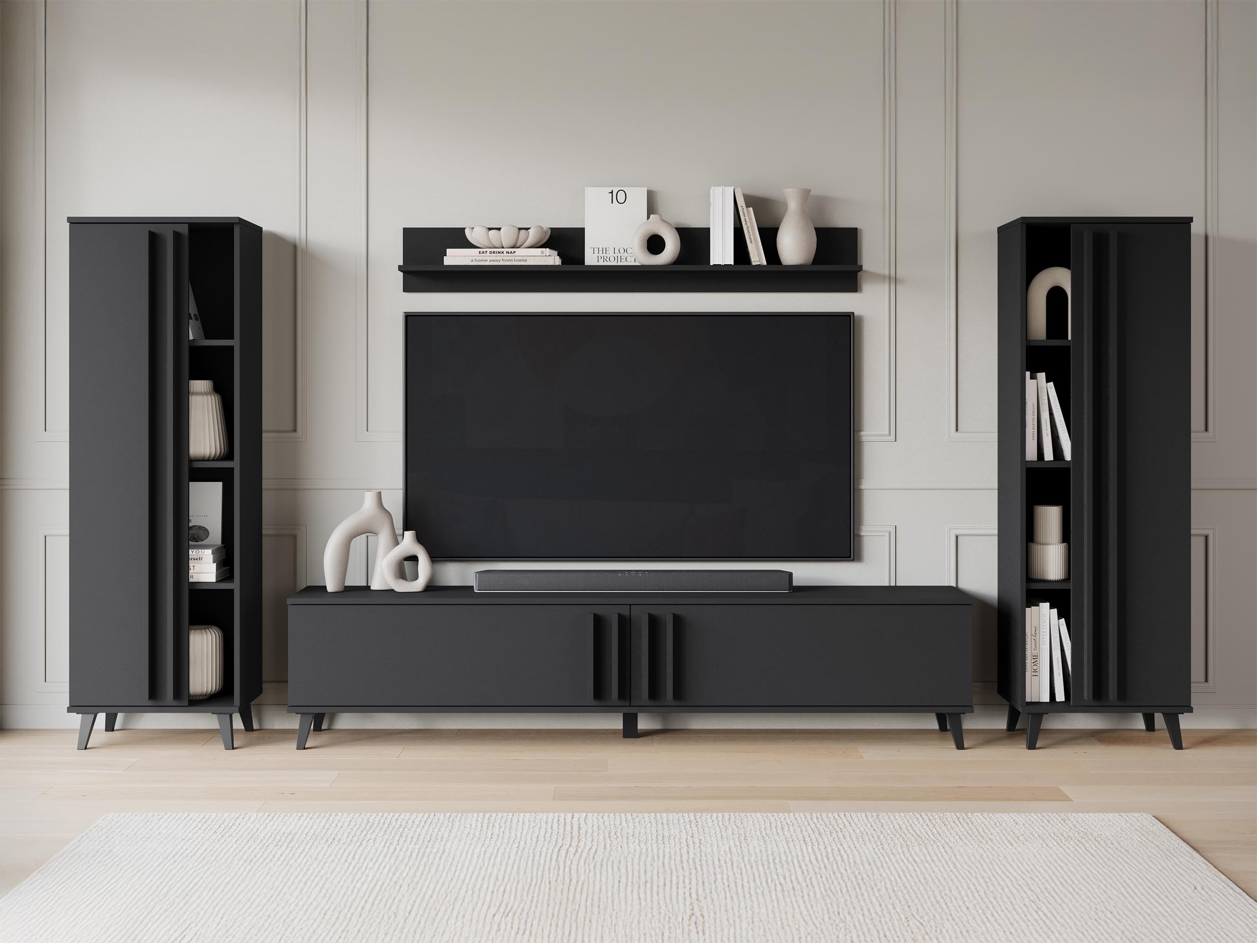 Woonkamerset Facetor (Grafiet)