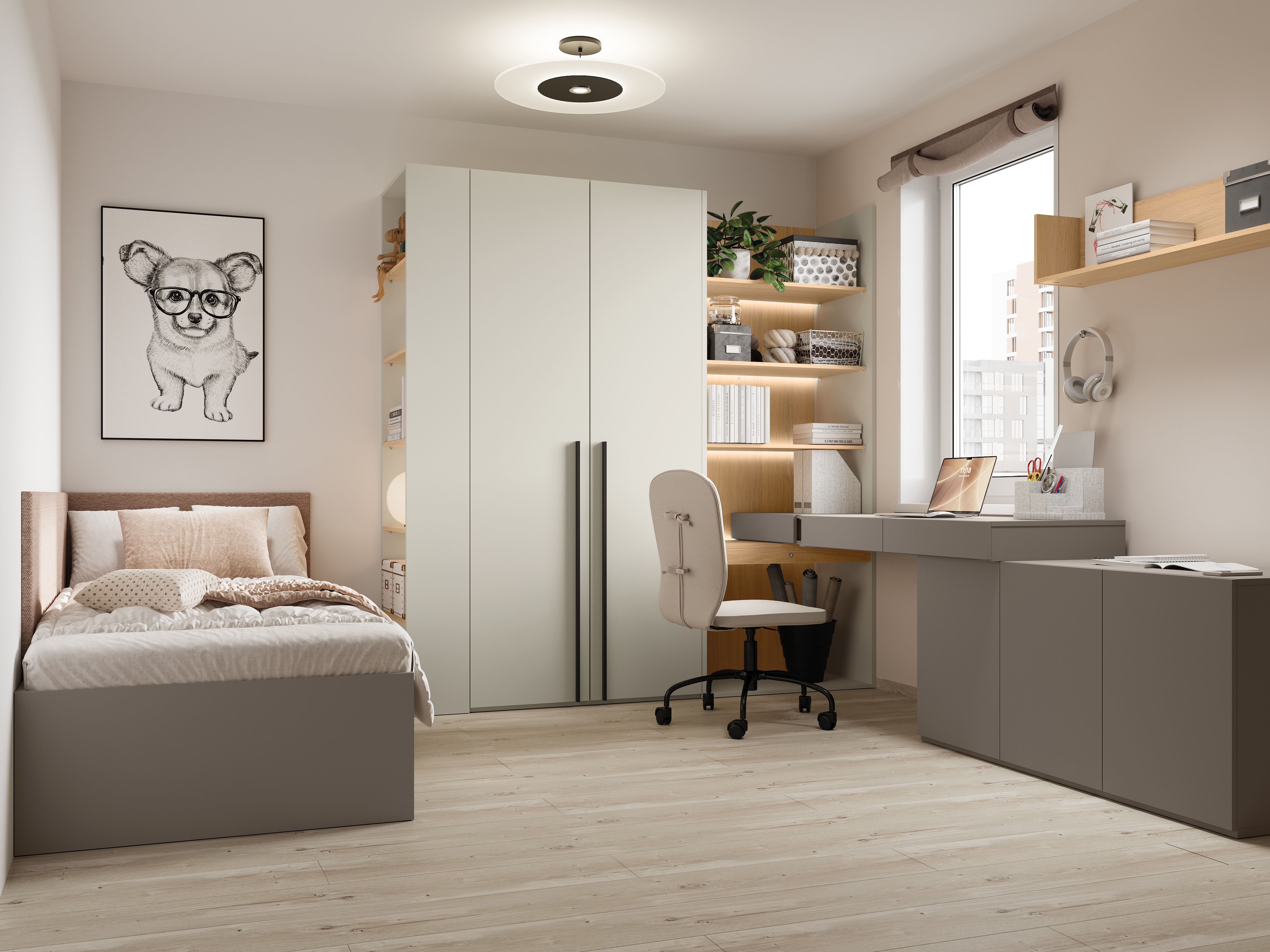 Boekenkast Evareve 103 (Eiken + Lichtbruin)