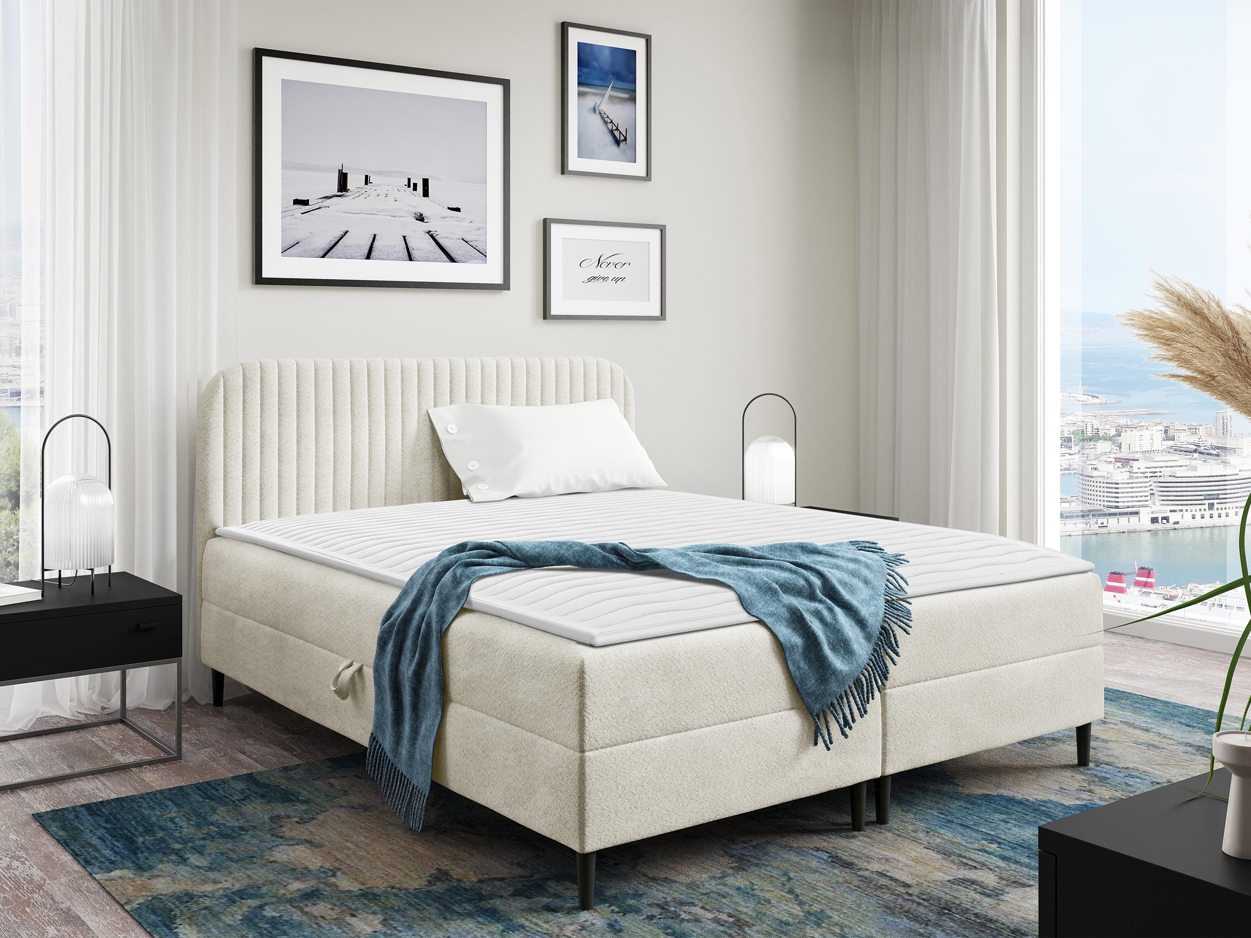 Boxspring Rivus (Coral 15)