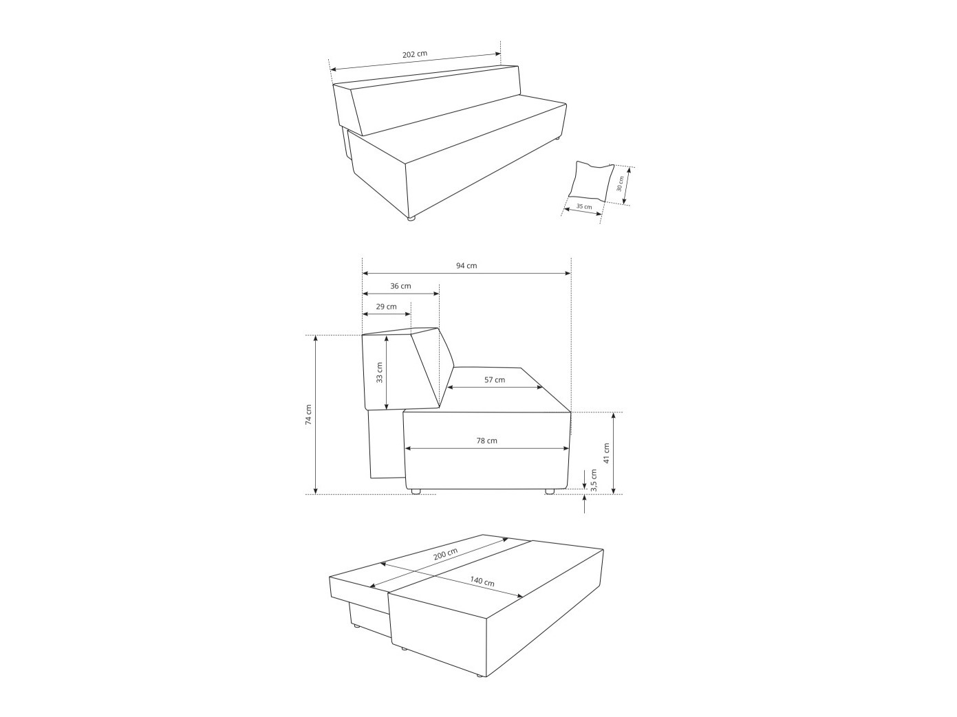 Slaapbank Kingston 185 (Dunbar 65)