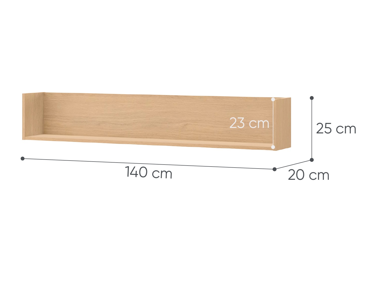 Wandplank Evareve 109 (Eiken)