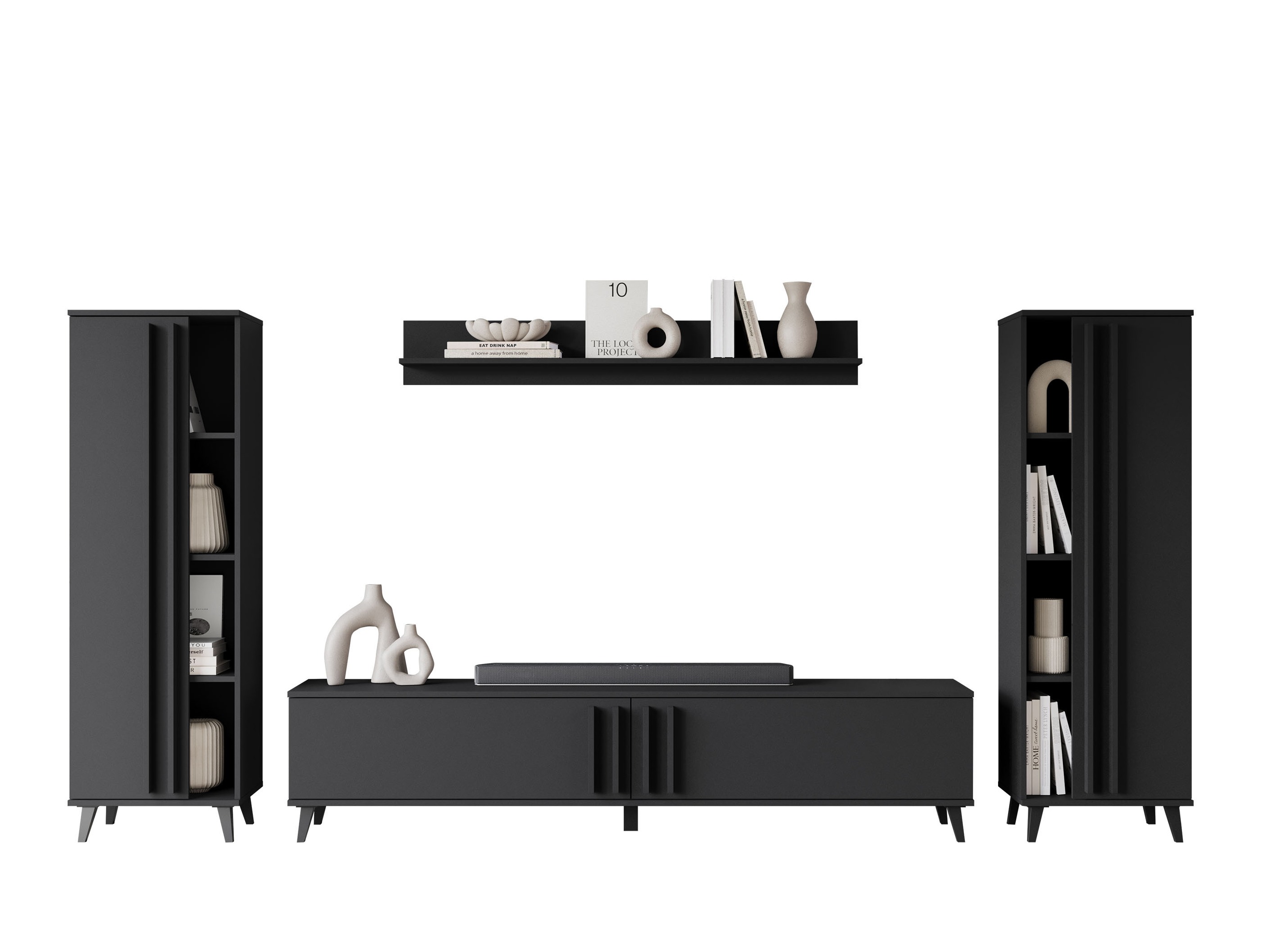 Woonkamerset Facetor (Grafiet)