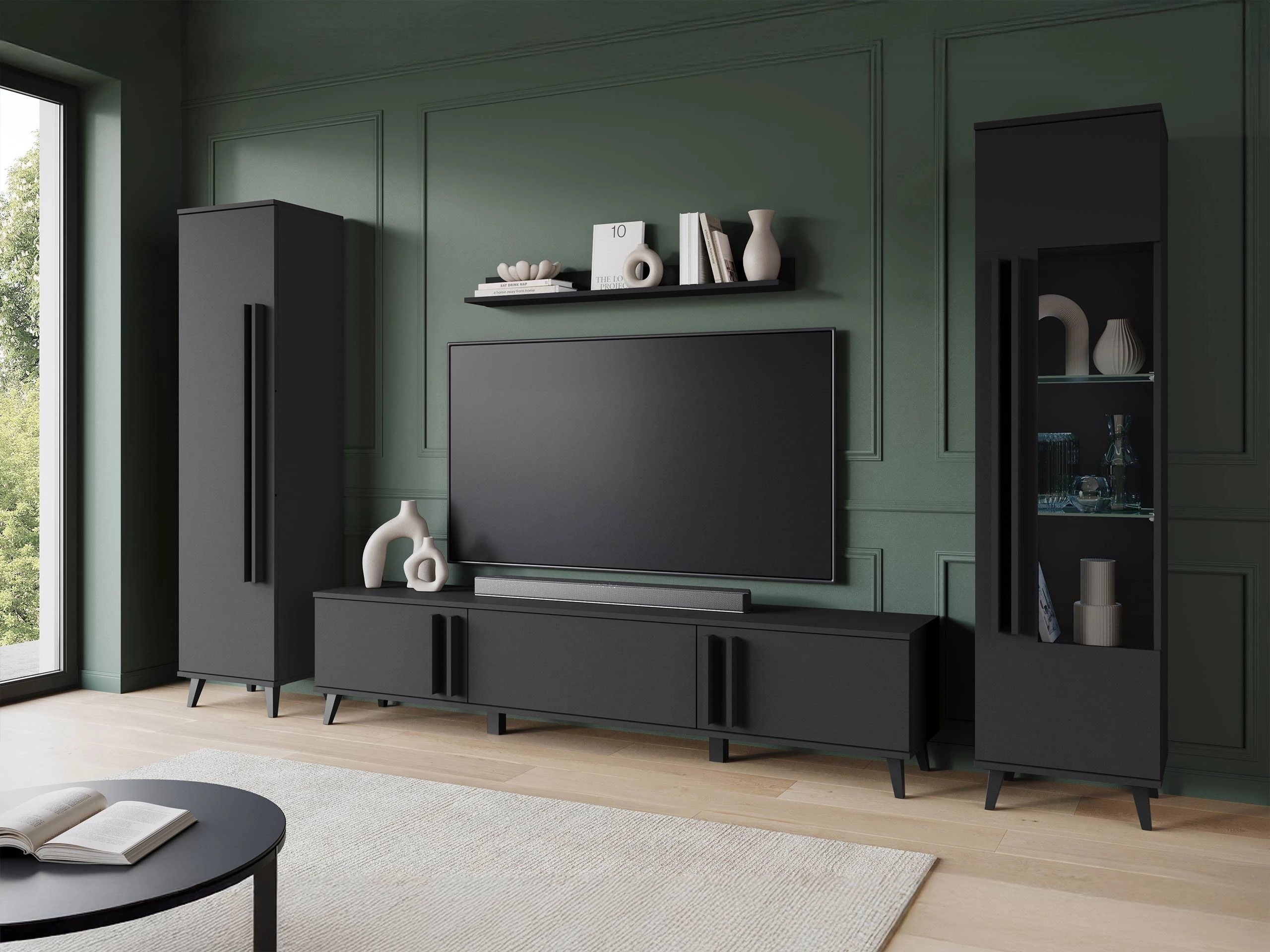 Woonkamerset Facetor II (Grafiet)