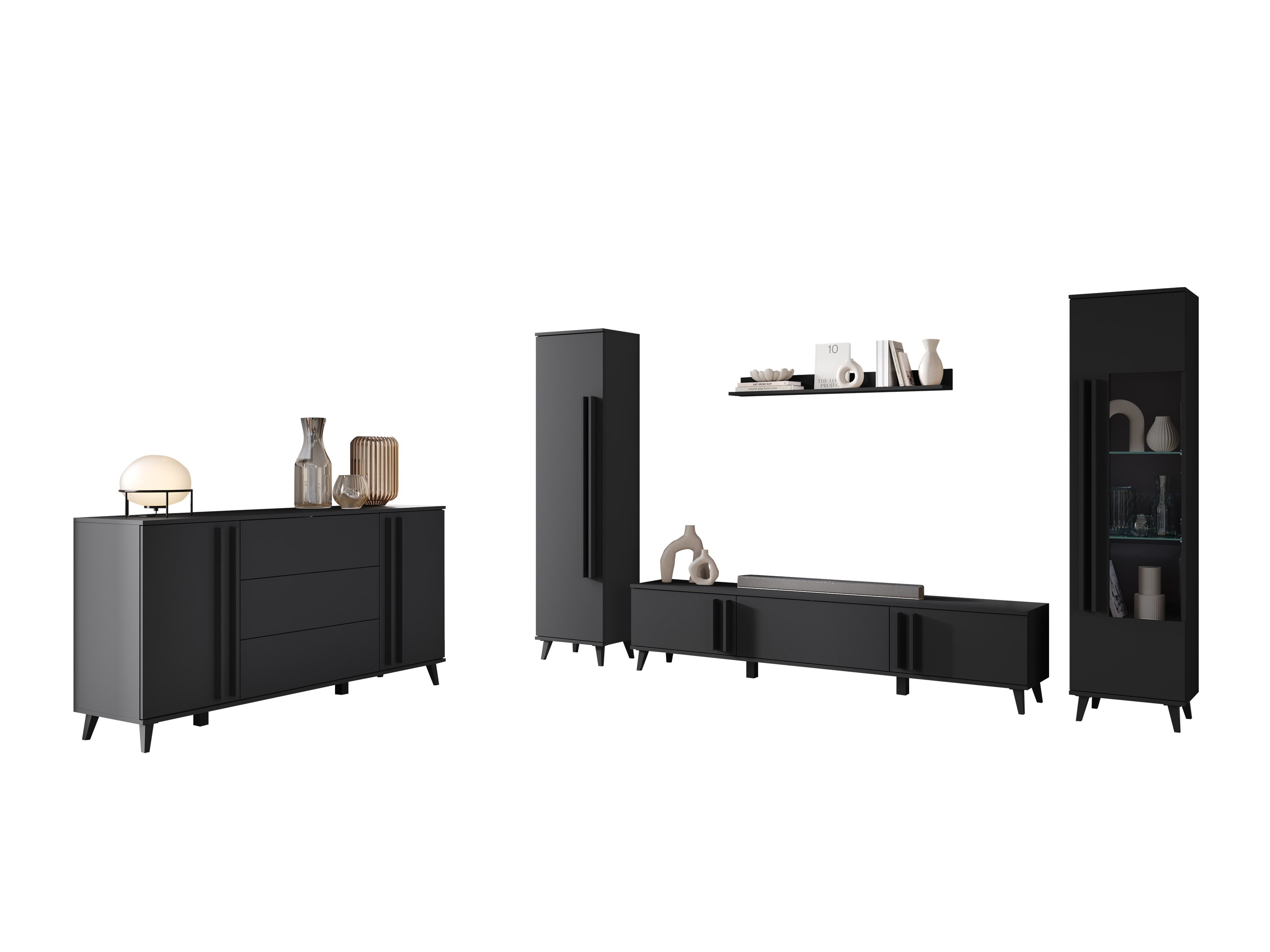 Woonkamerset Facetor IV (Grafiet)