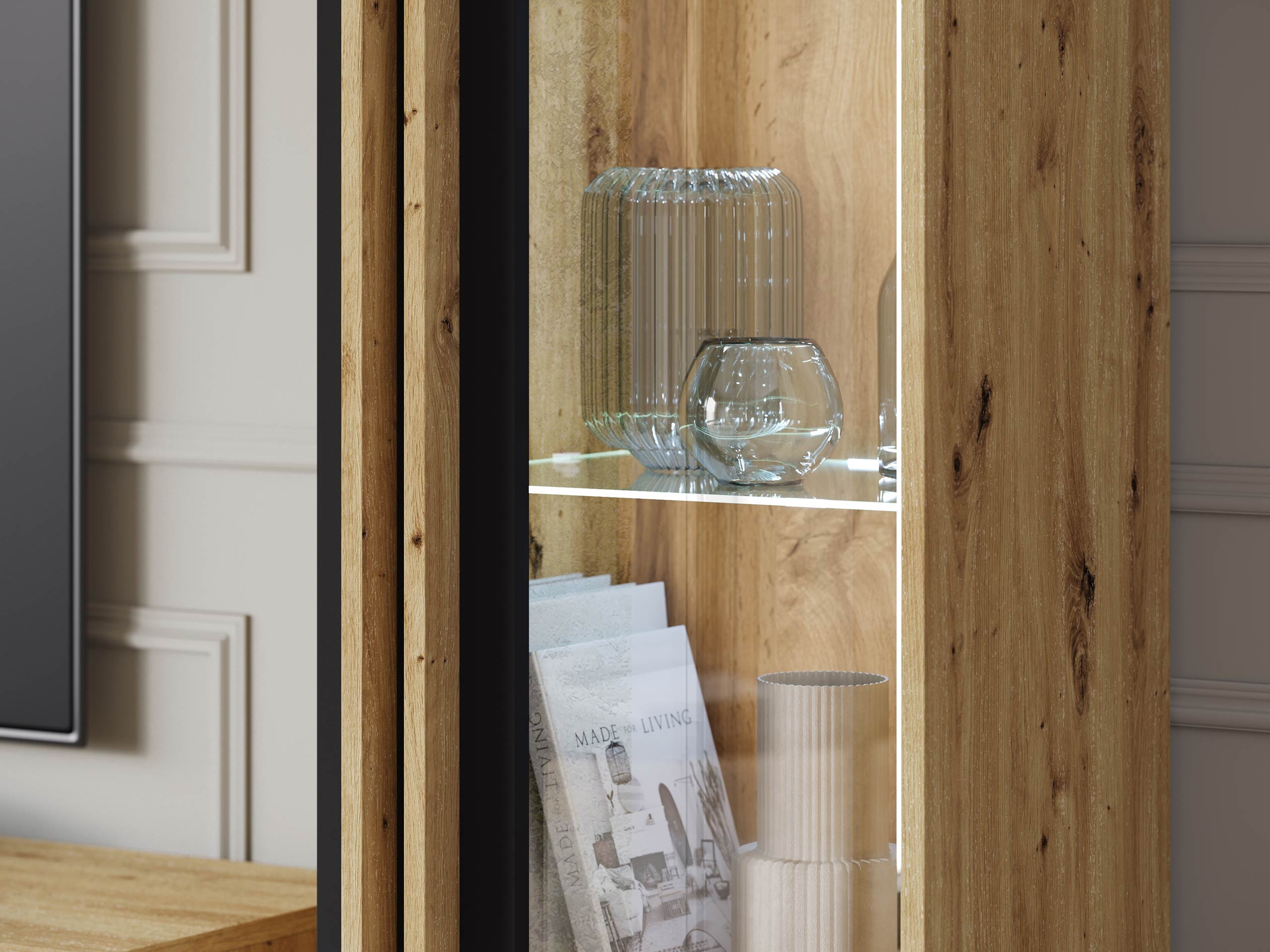 Woonkamerset Temora 103 (Artisan eiken + Grafiet)