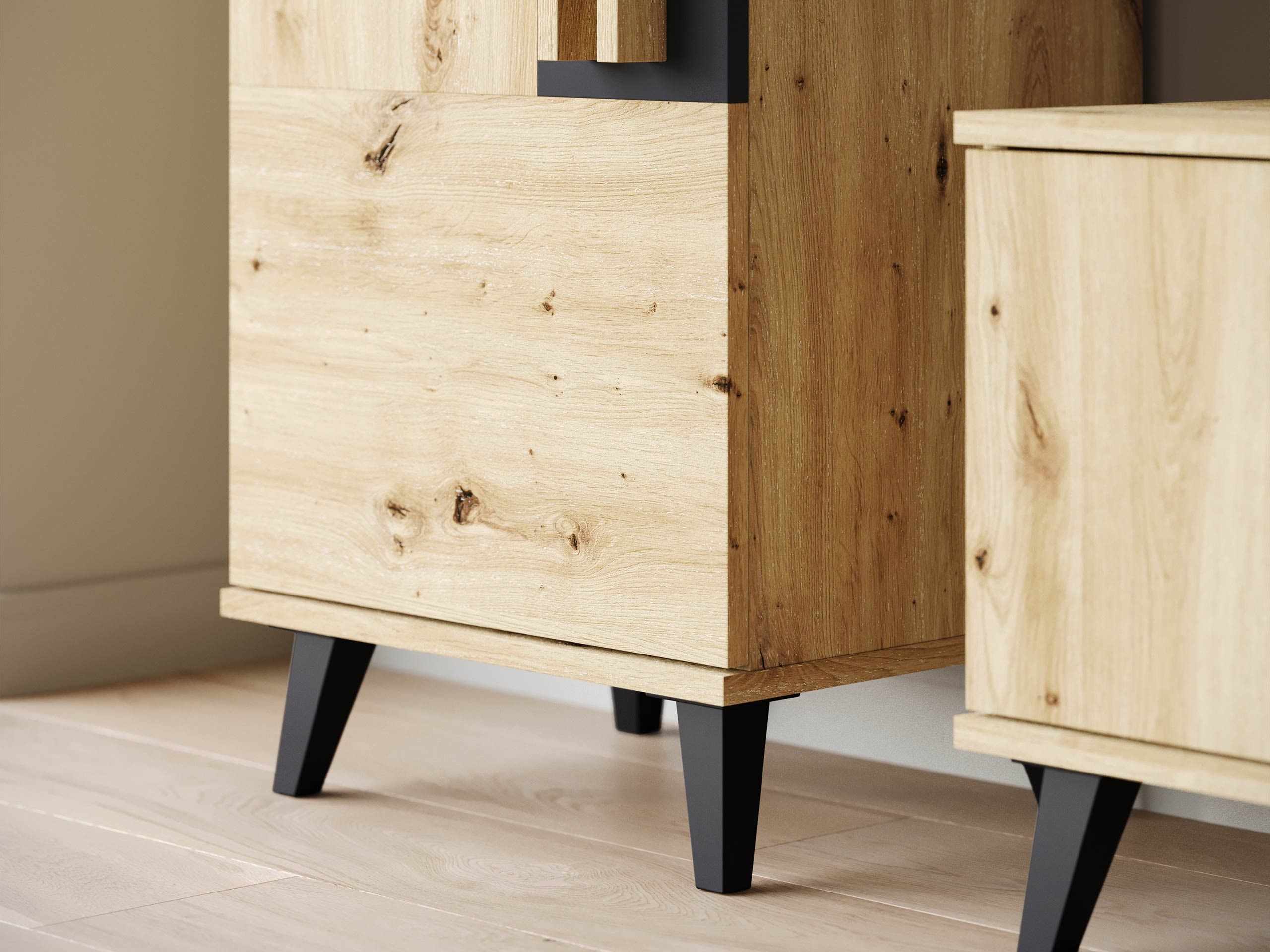 Woonkamerset Temora 105 (Artisan eiken + Grafiet)