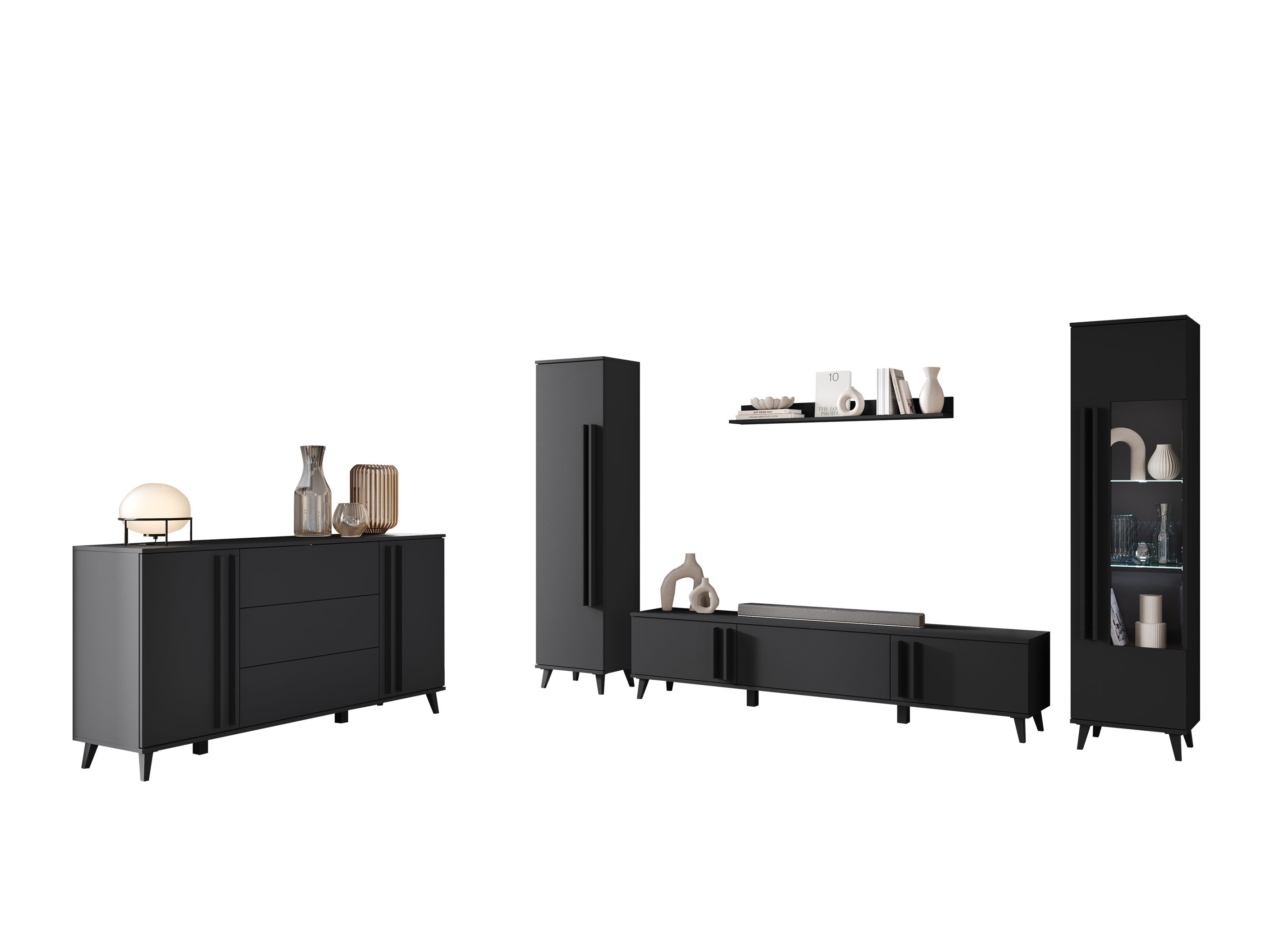 Woonkamerset Temora 105 (Grafiet)