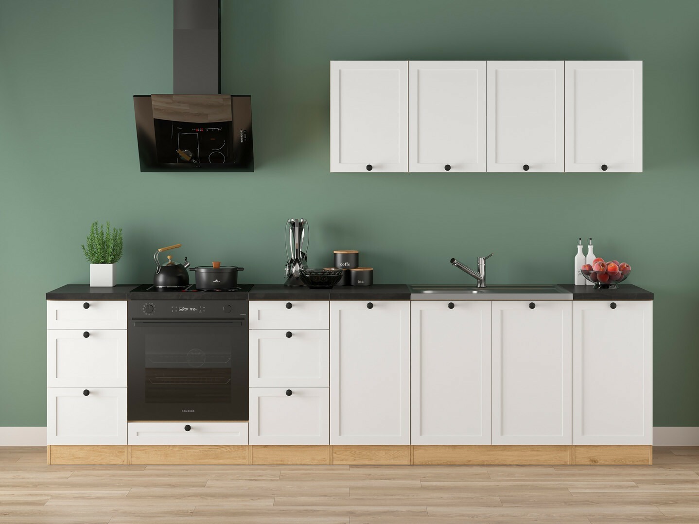 Modulaire keukenset Classic White Oak 123