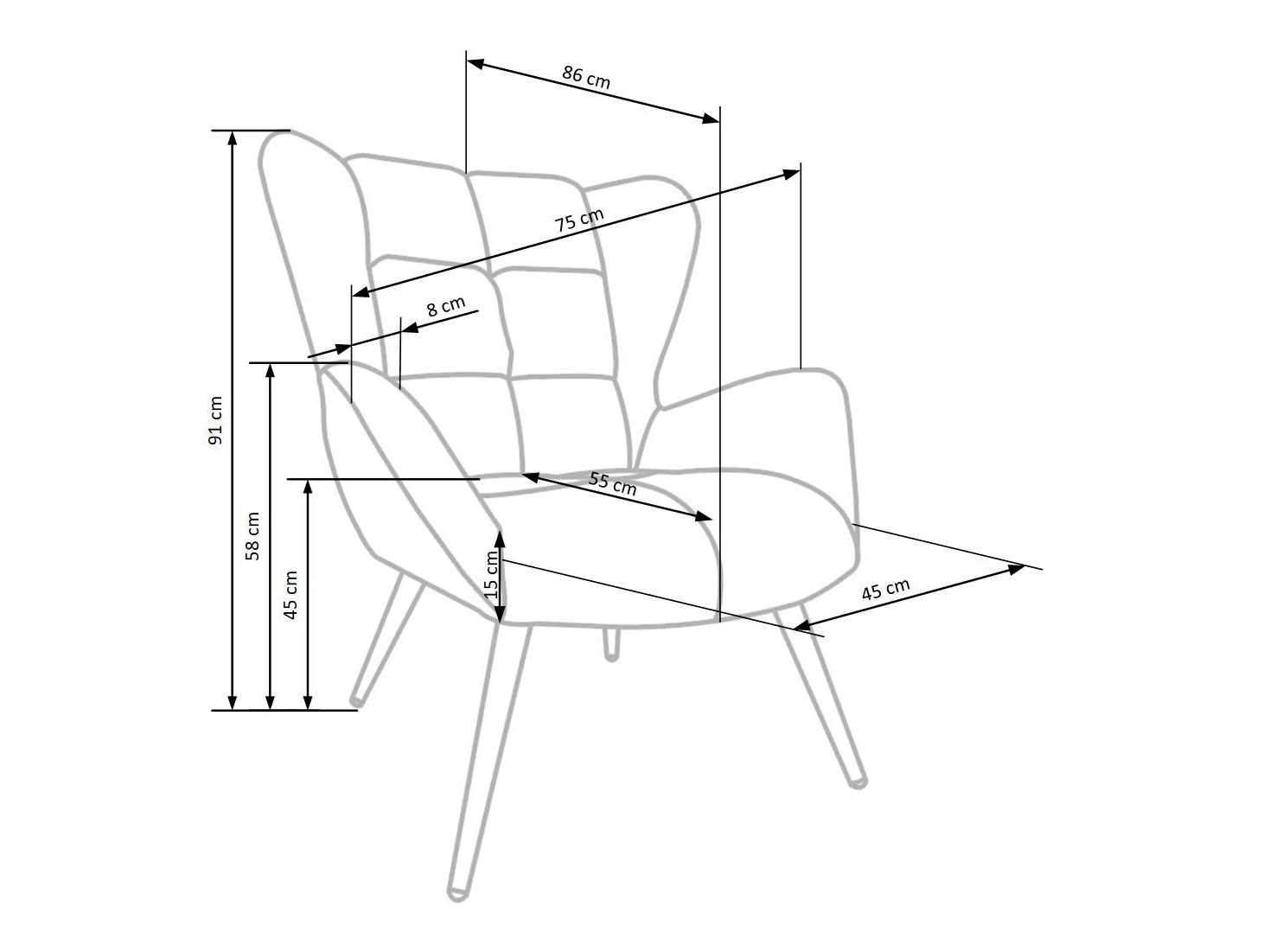 Fauteuil Houston 1079 (Beige)