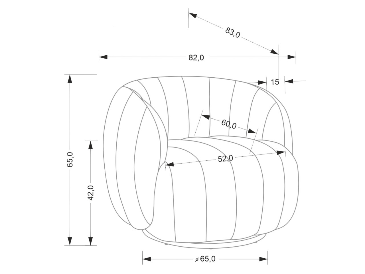 Fauteuil Houston 2151 (Raven 22)