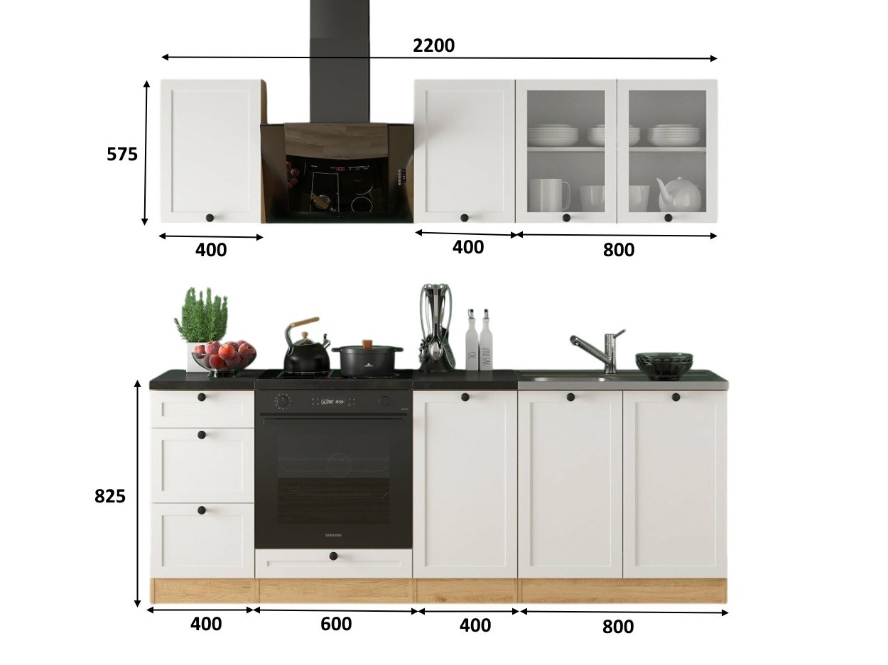 Modulaire keukenset Classic White Oak 121