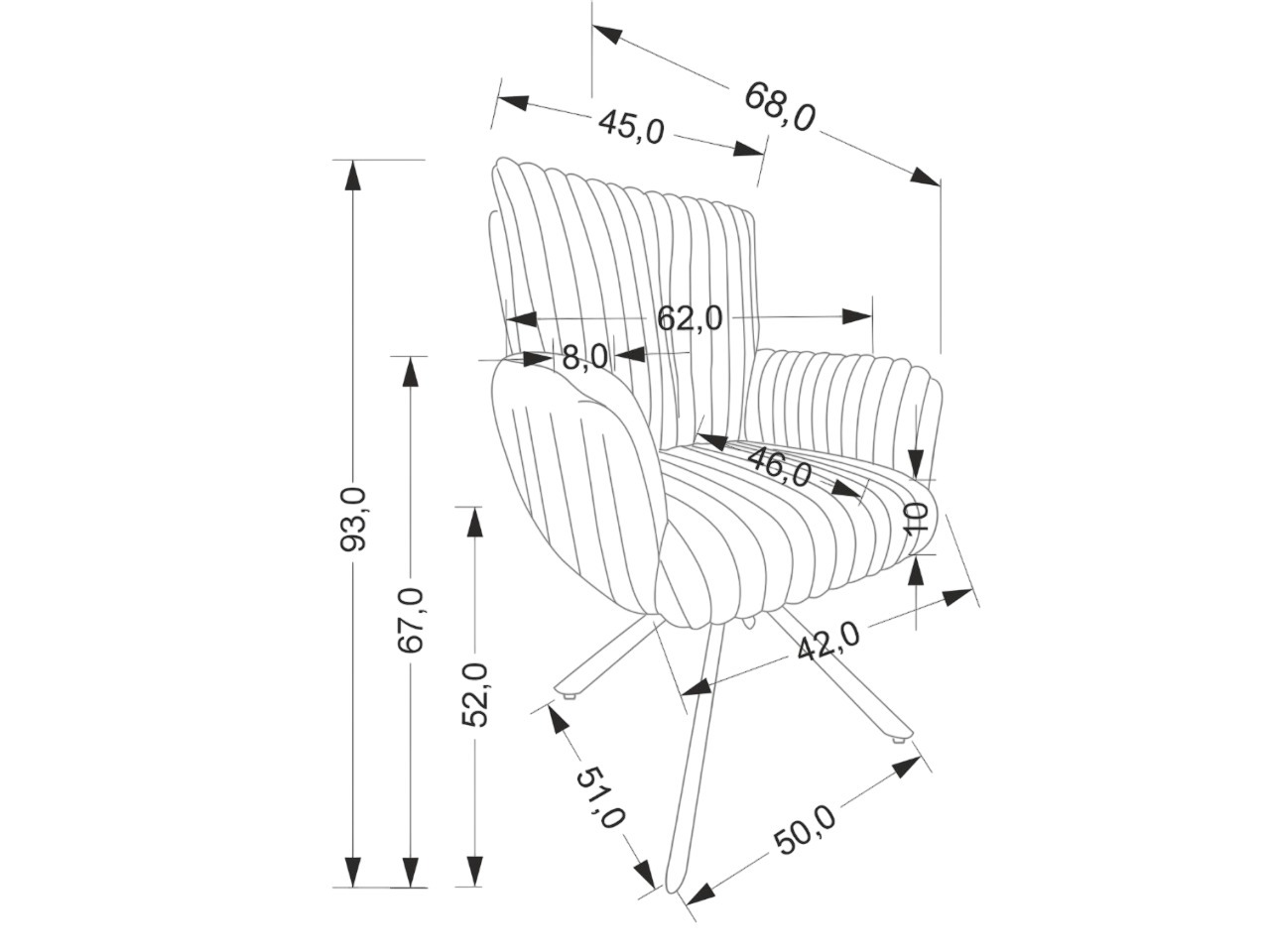 Stoel Houston 2015 (Crème + Zwart)