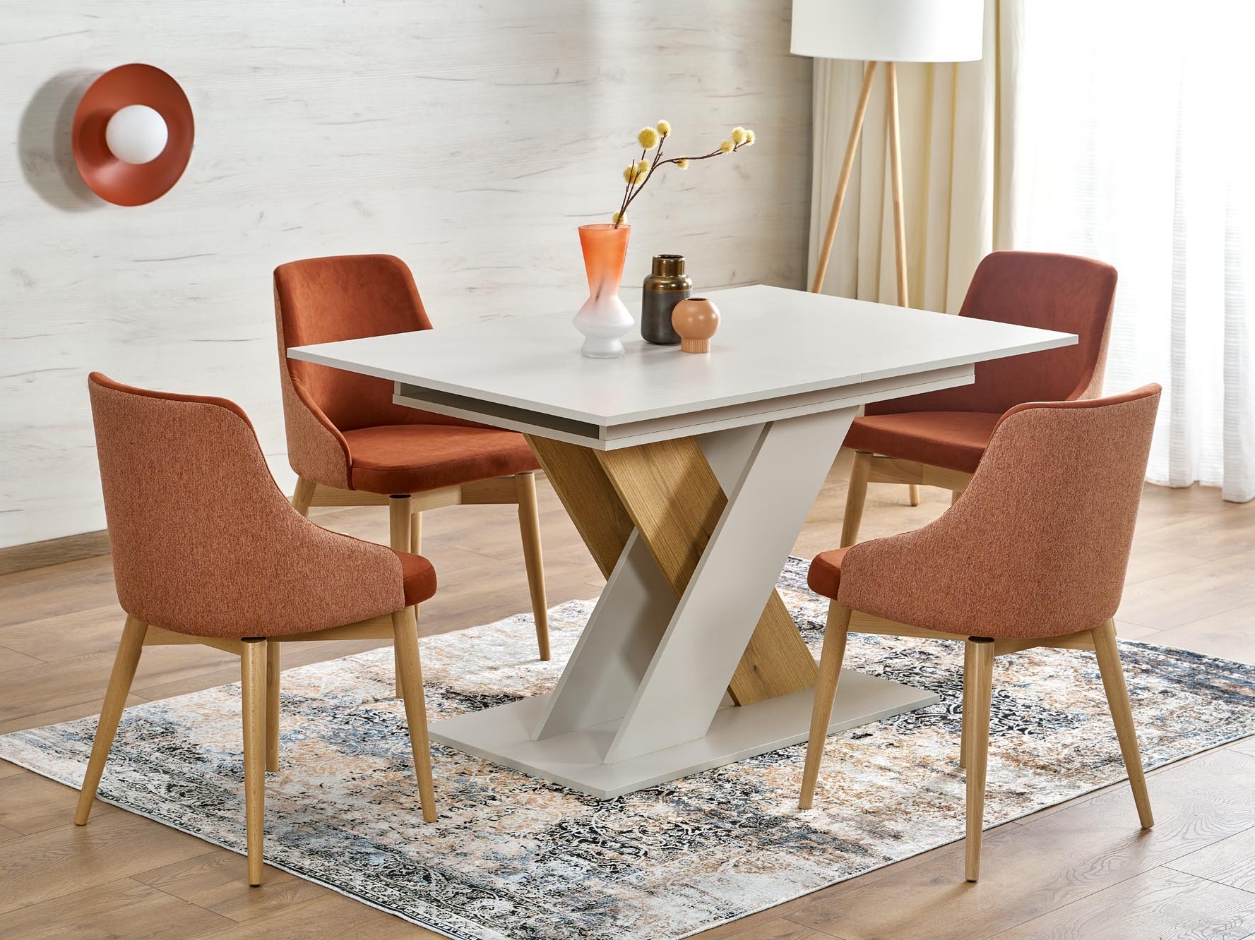 Tafel Houston 1724 (Eiken creme + Kasjmier)