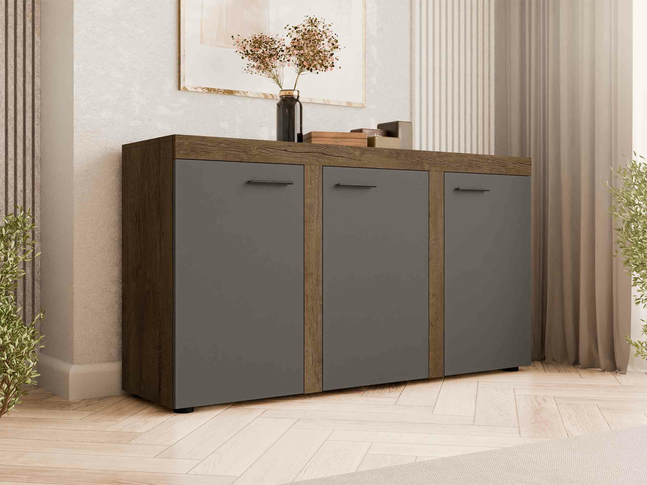 Dressoir Tucson 121 (Lefkas eik + Grafiet)