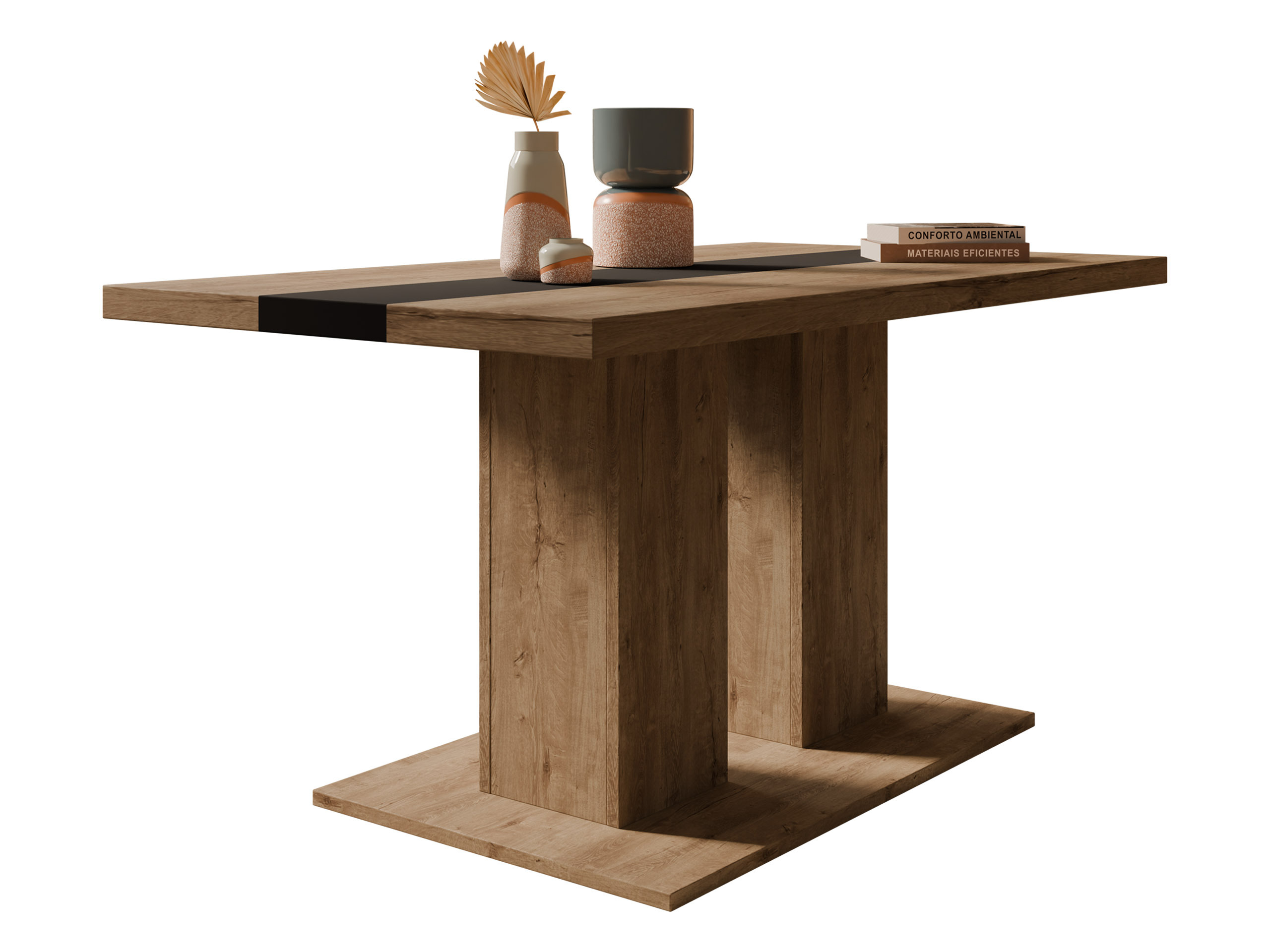 Salontafel Tucson 147 (Lefkas eik + Zwart)