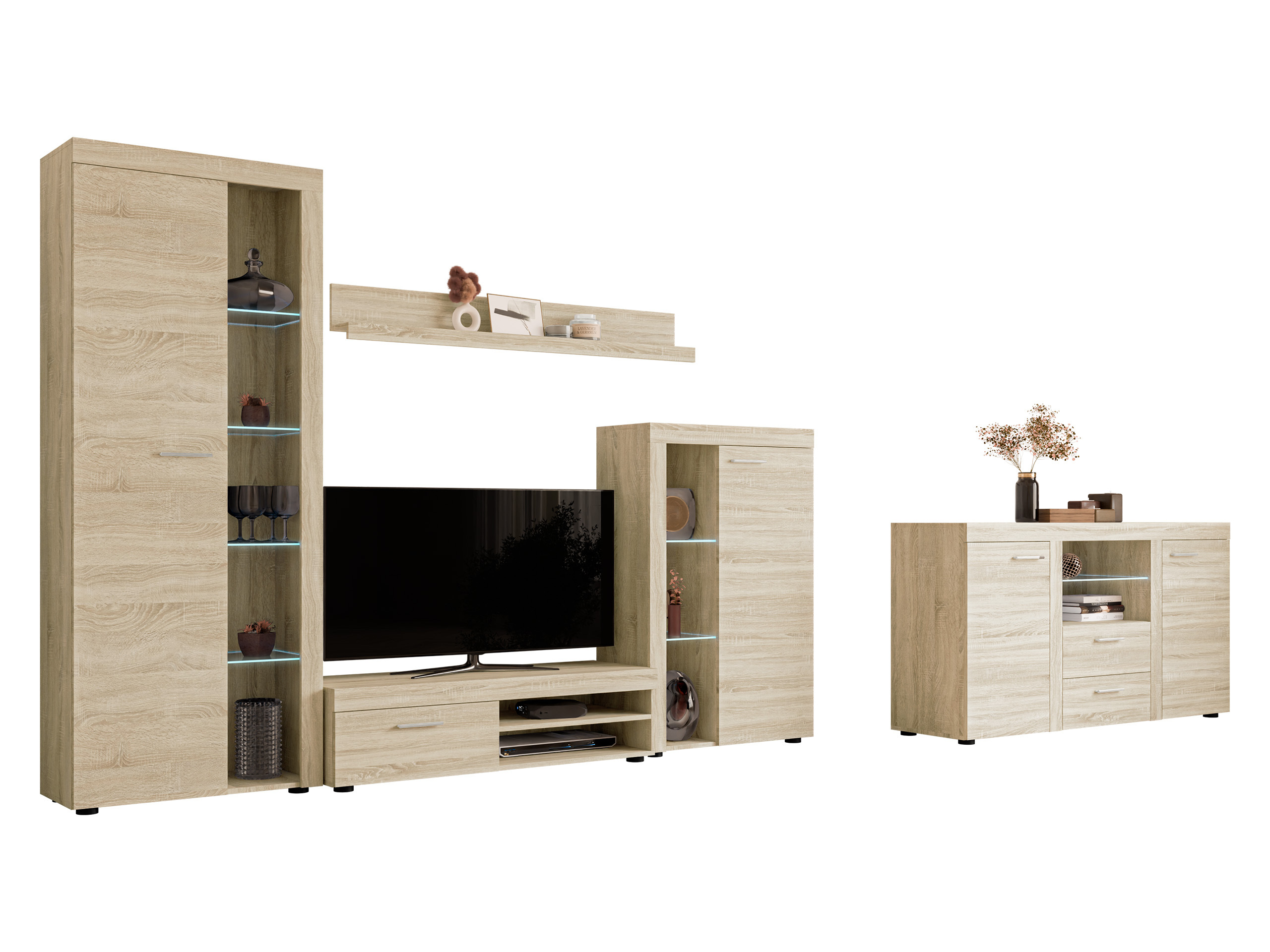 Woonkamerset Tucson 106 (Sonoma eik)