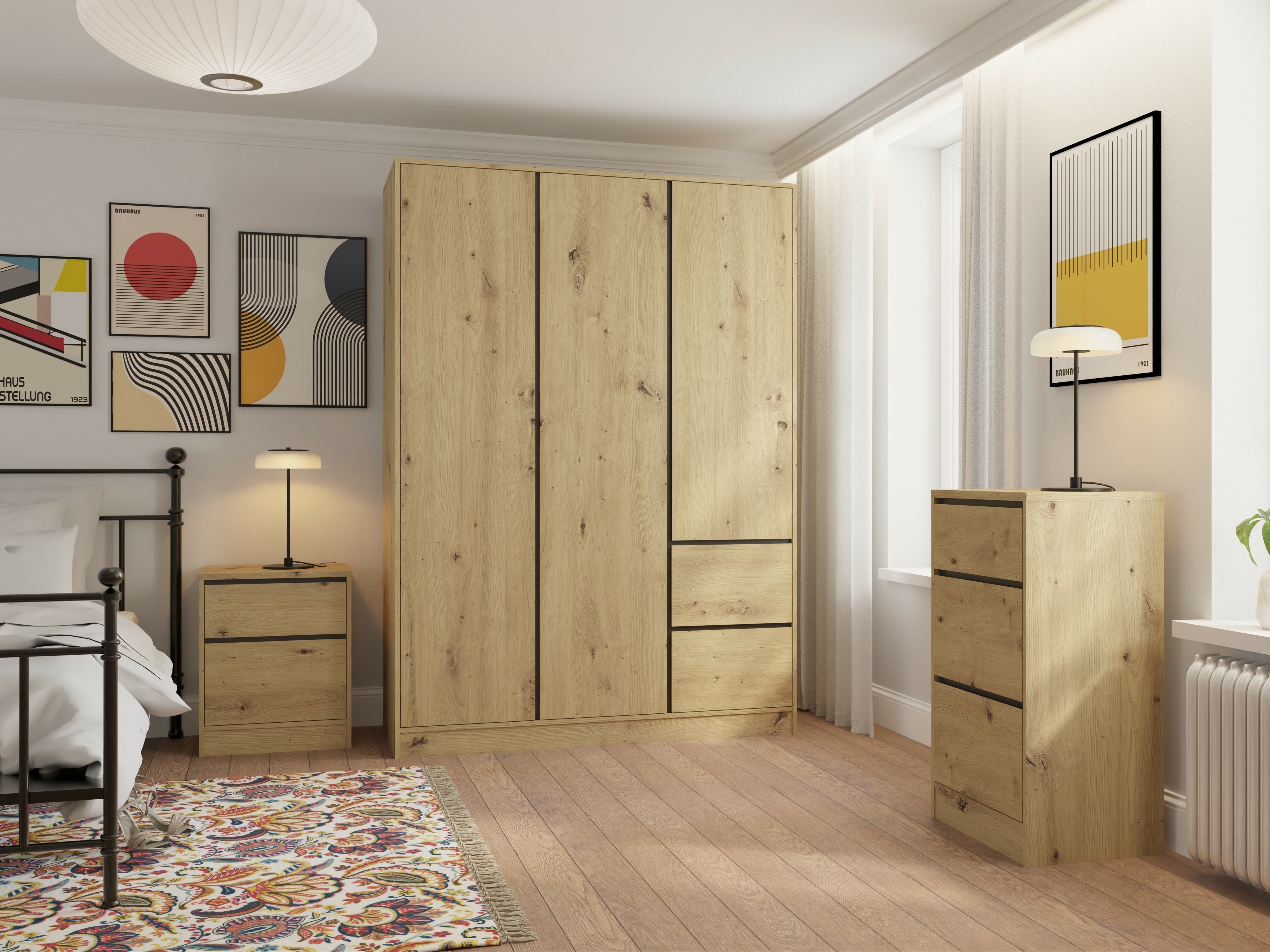 Kledingkast Mervese 103 (Artisan eiken)