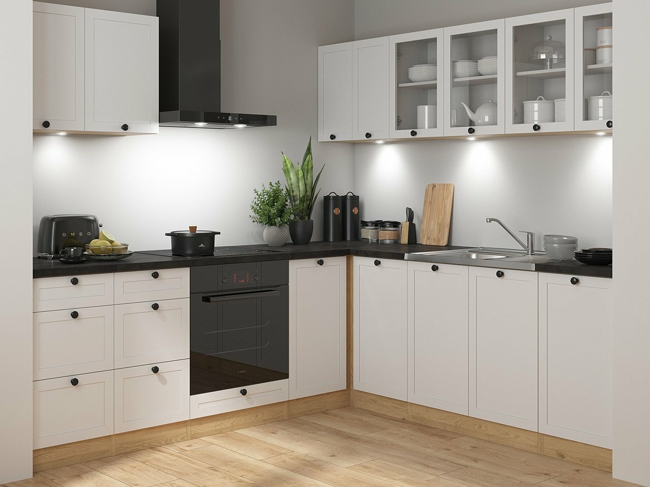 Modulaire keukenset Classic White Oak 125