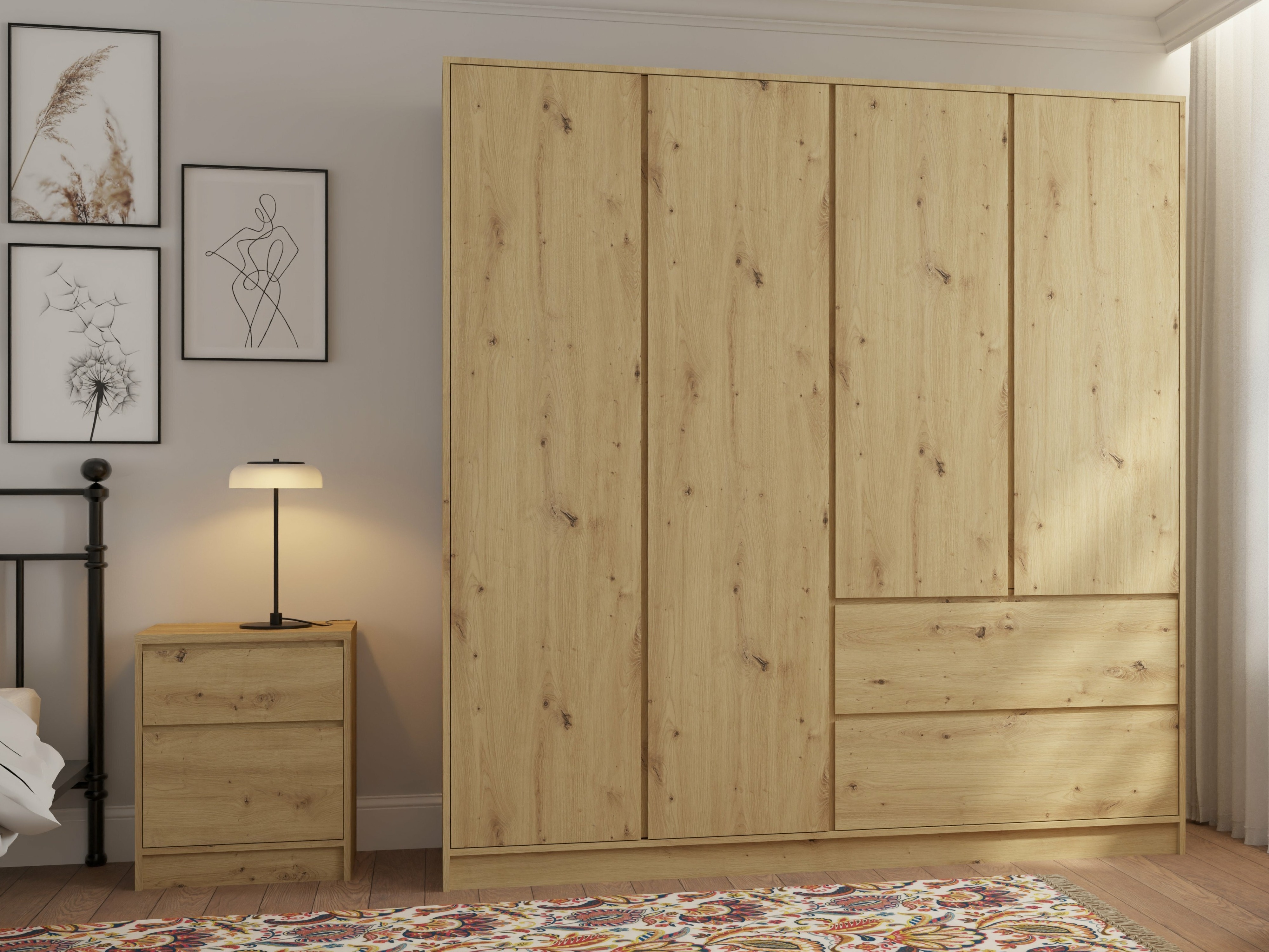 Nachtkastje Mervese 100 (Artisan eiken)