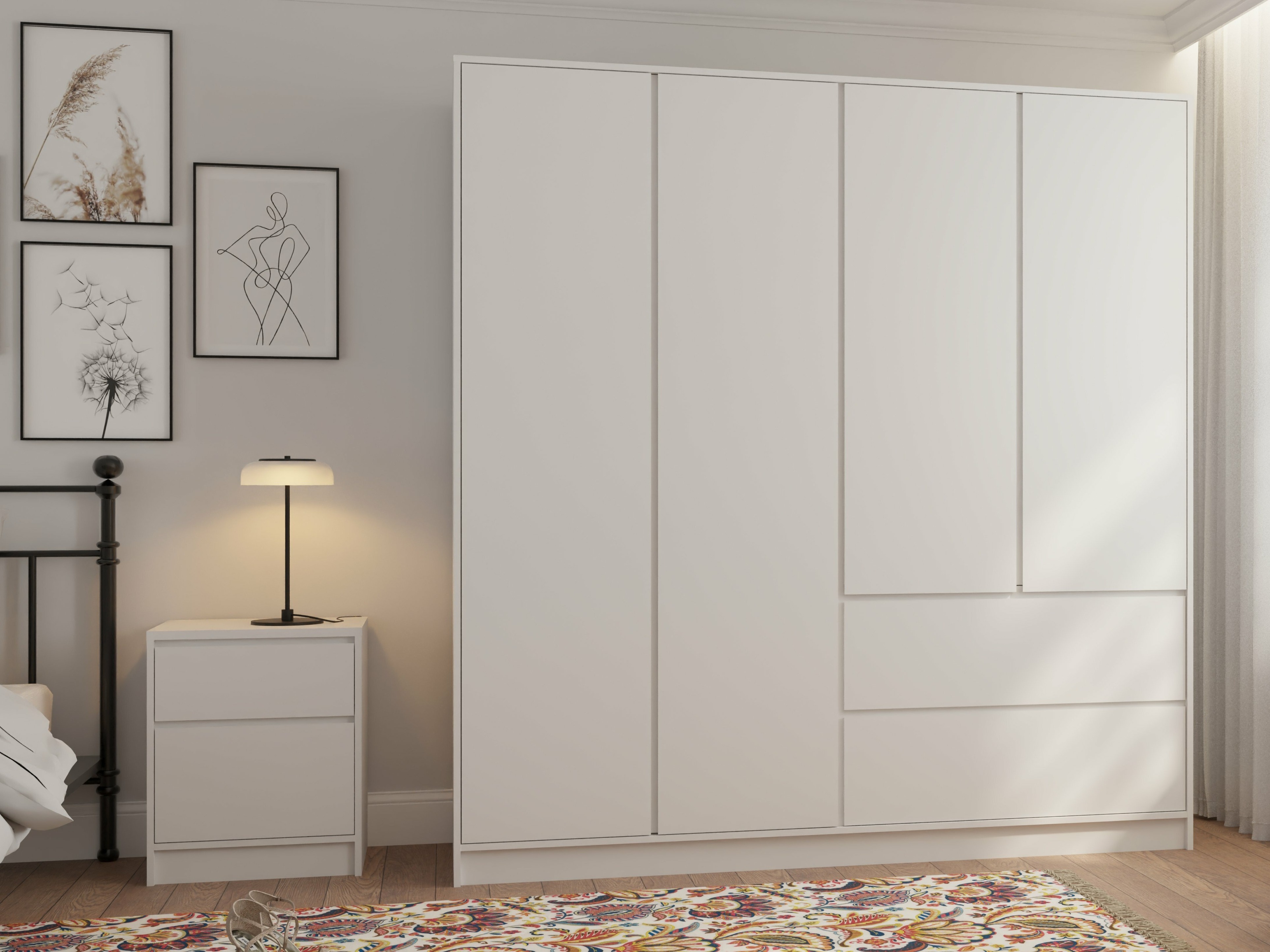 Nachtkastje Mervese 100 (Wit)