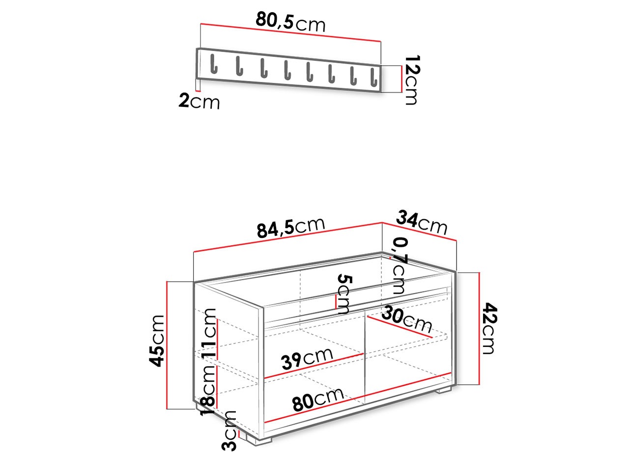 Gangmeubelset Comfivo 392 (Wit + Abriamo 06)