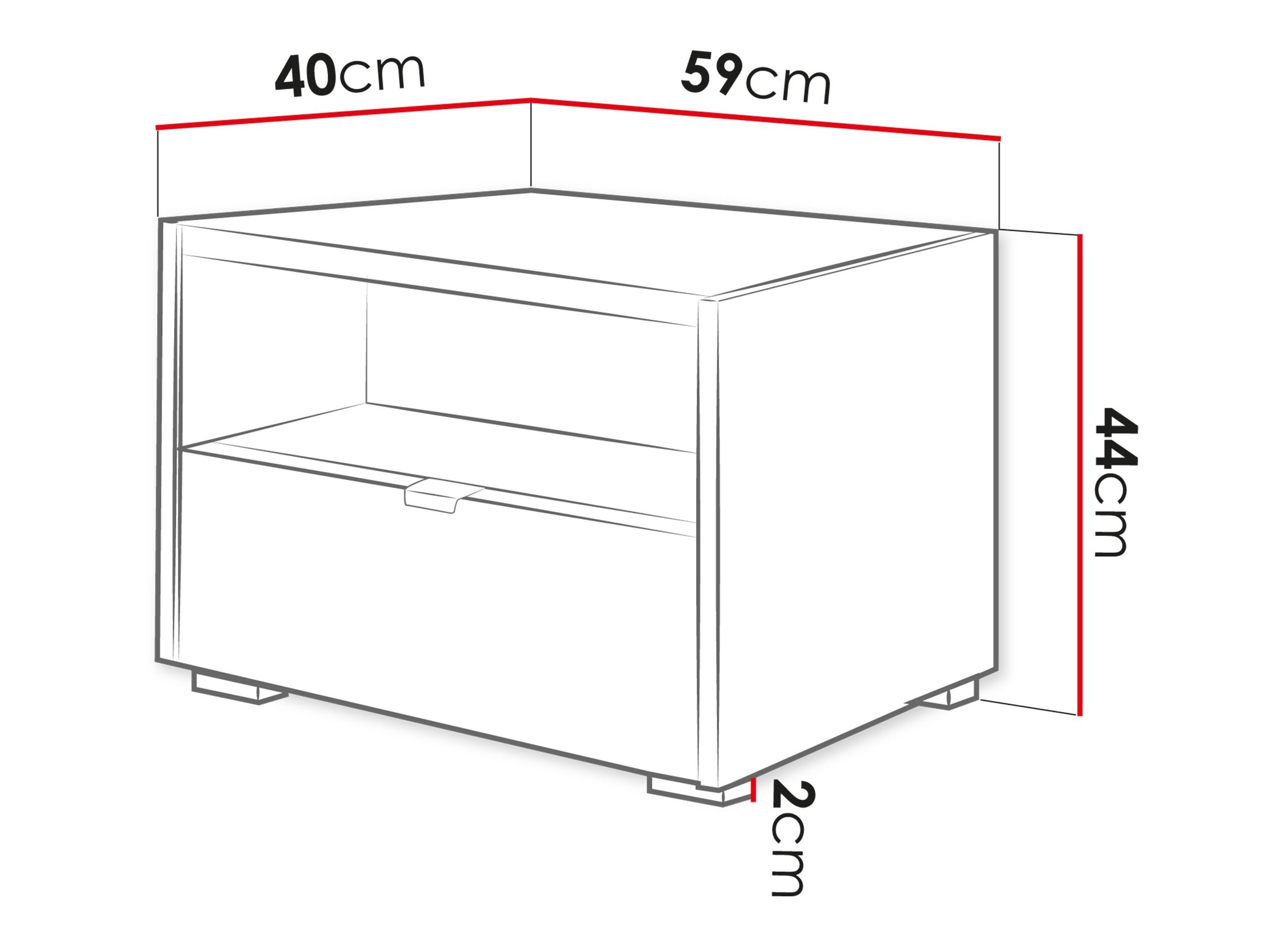 Nachtkastje Comfivo Vomoro 104