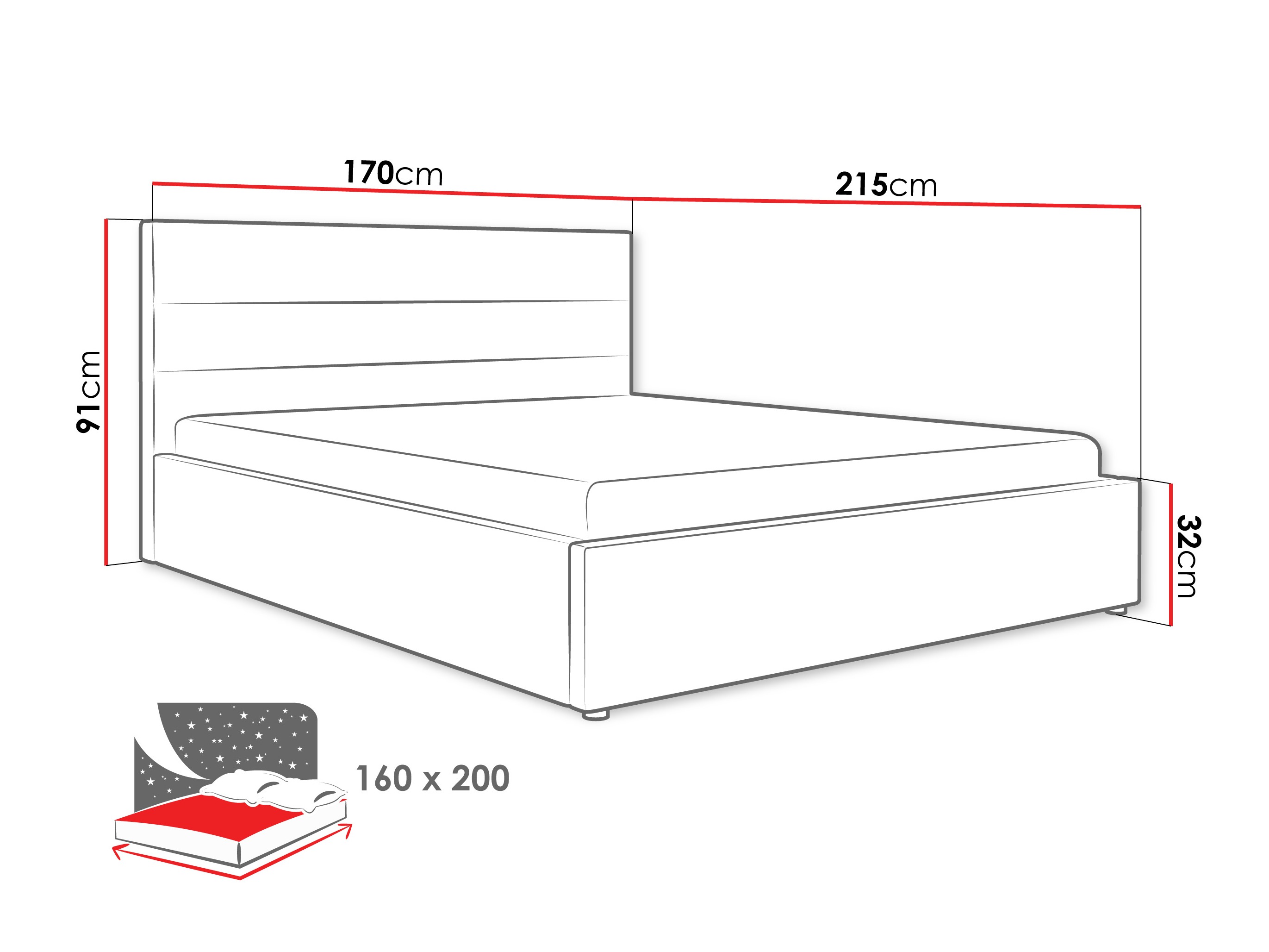 Bed Comfivo Fabos (Hlr 05)