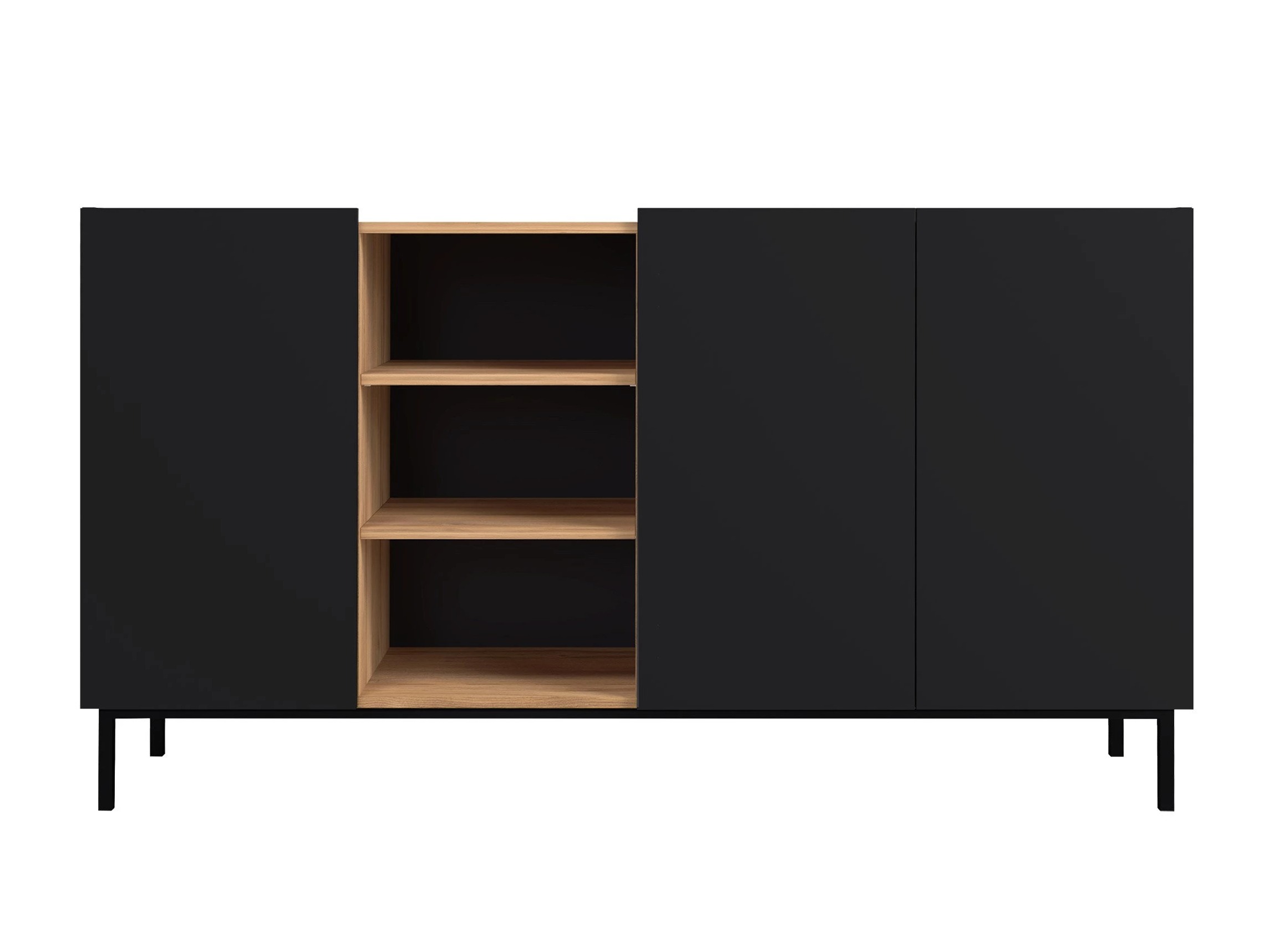 Dressoir Veldome 100 (Zwart + Lichtbruin)