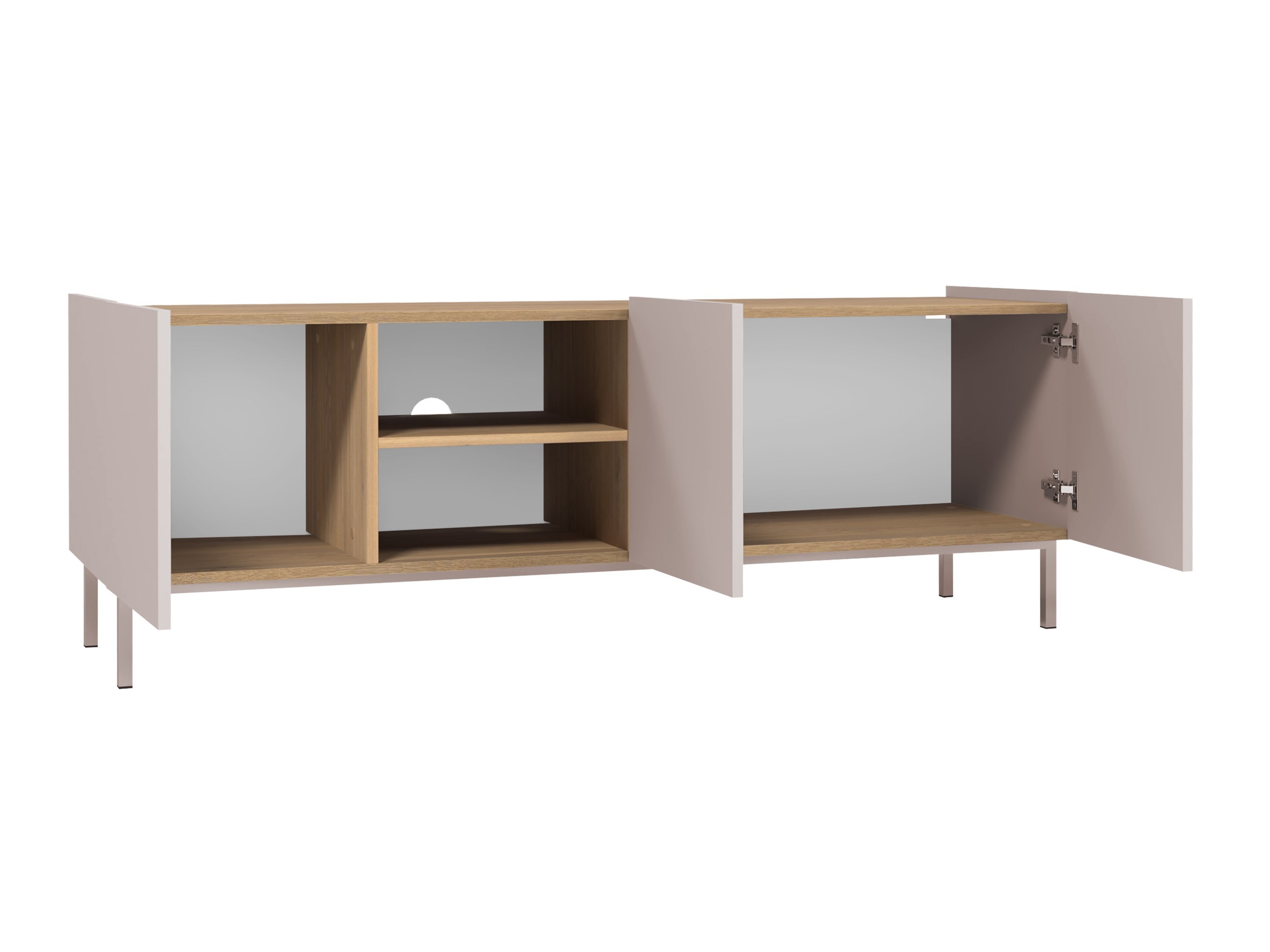 TV-meubel Veldome 102 (Zwart + Lichtbruin)