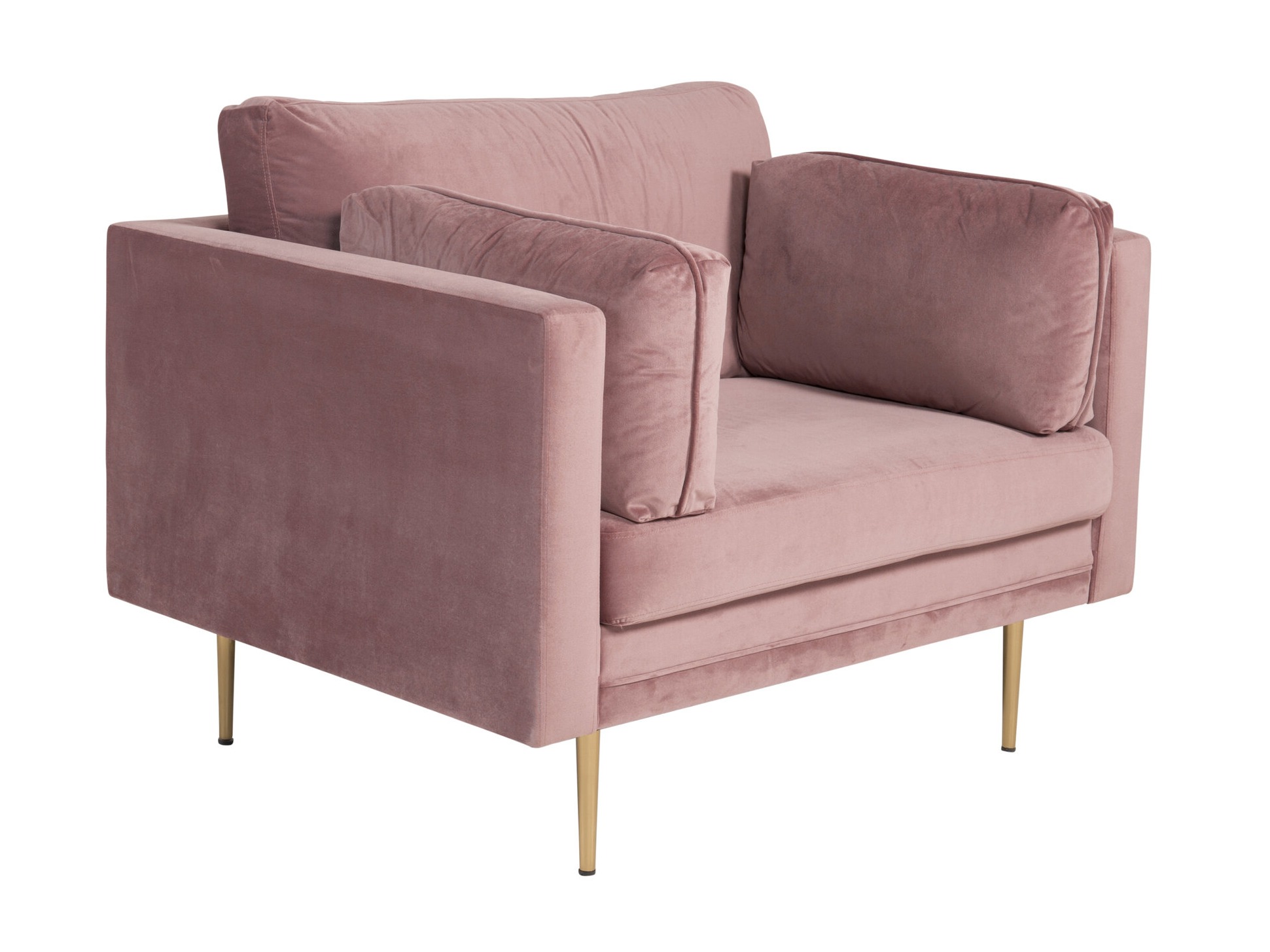Fauteuil Dallas 100 (Stoffig roze + Bruin)