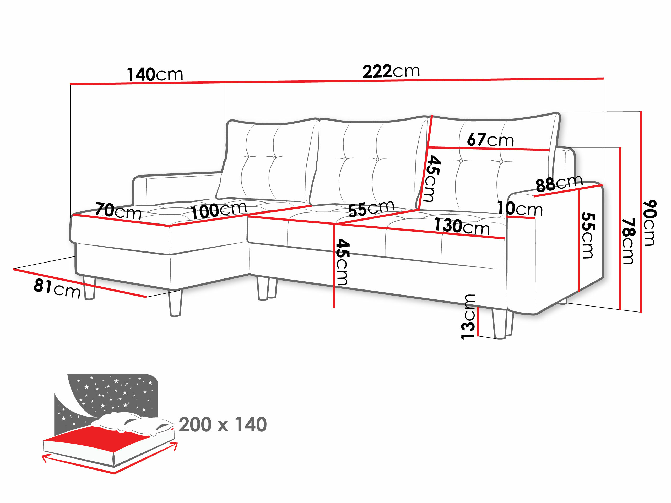 Hoekbank Boulder 100 (Malmo 61)