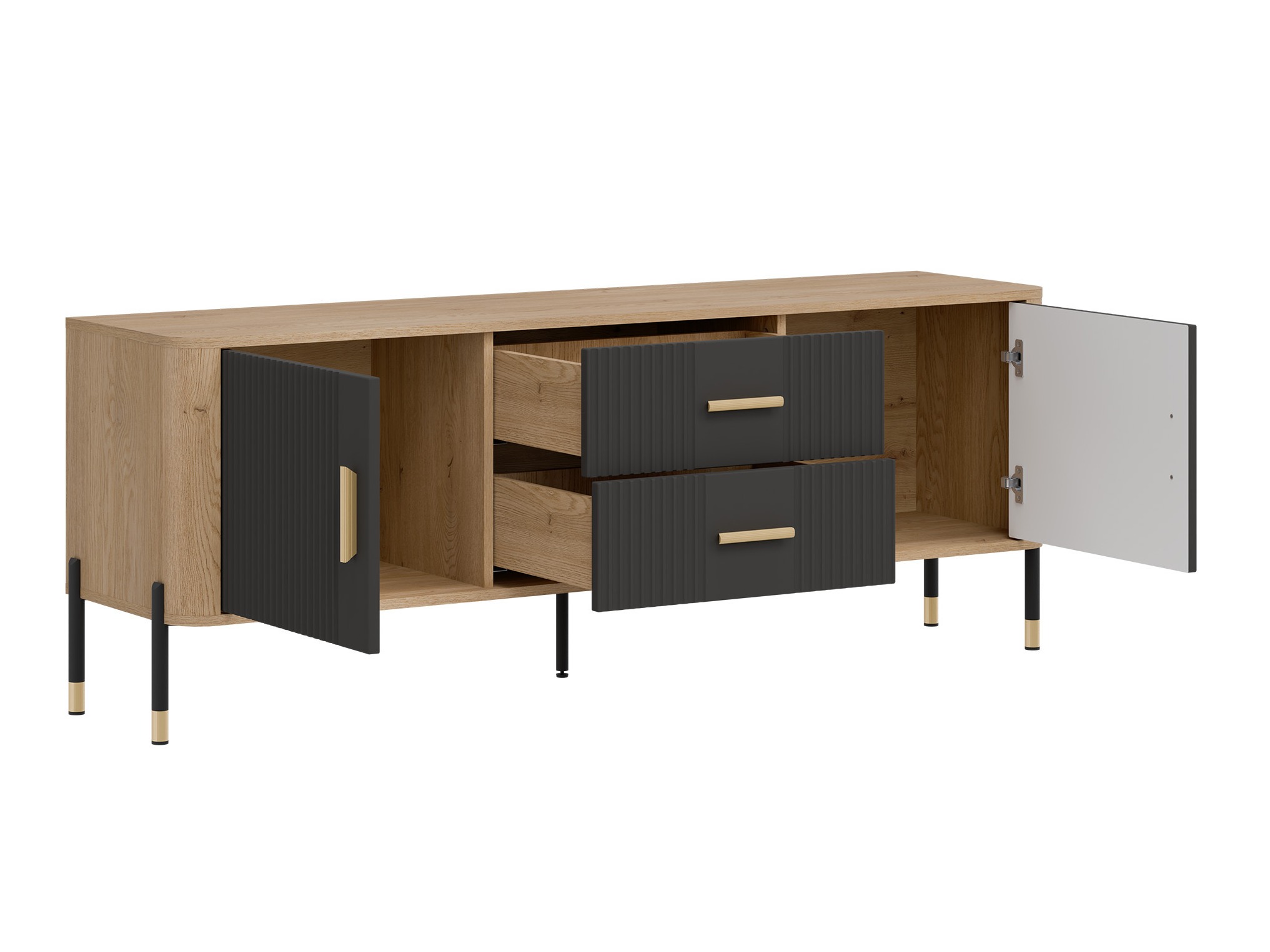 TV-meubel Flosora 103 (Antraciet)