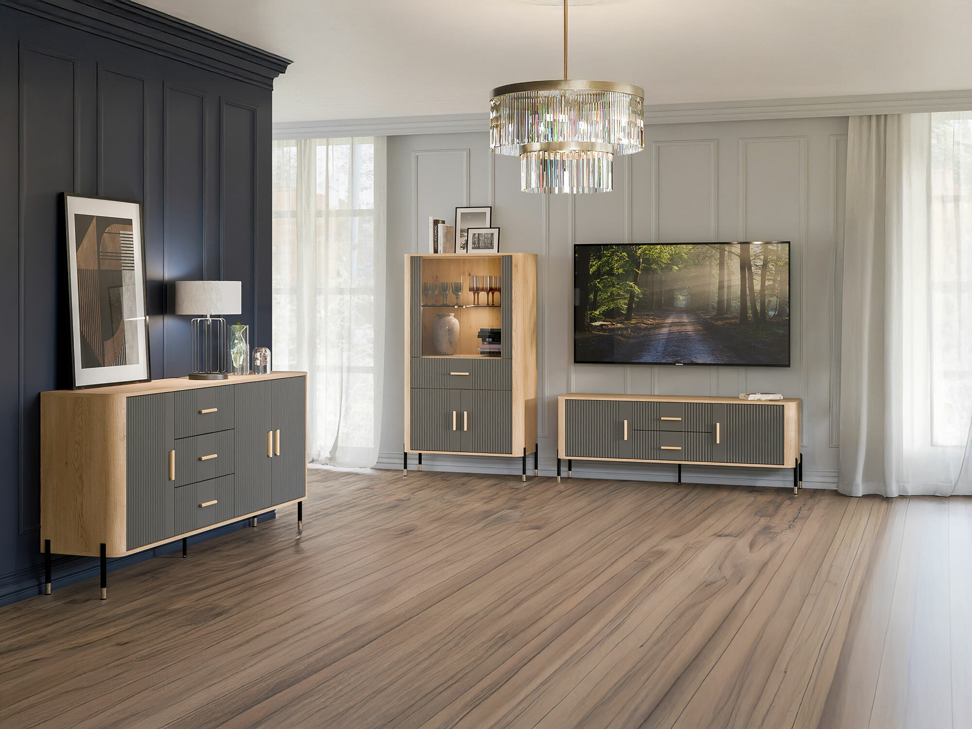 TV-meubel Flosora 103 (Grijs)